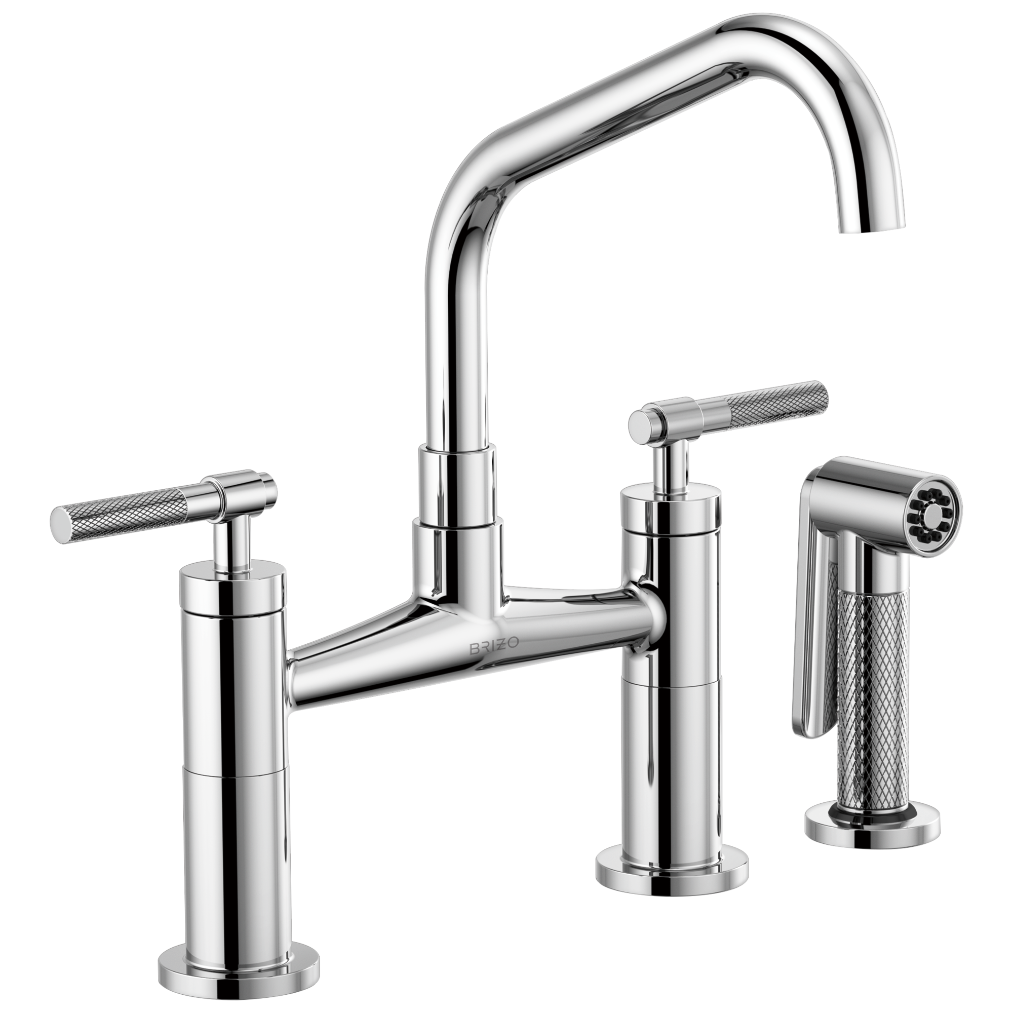 Brizo Litze® Bridge Faucet with Angled Spout and Knurled Handle