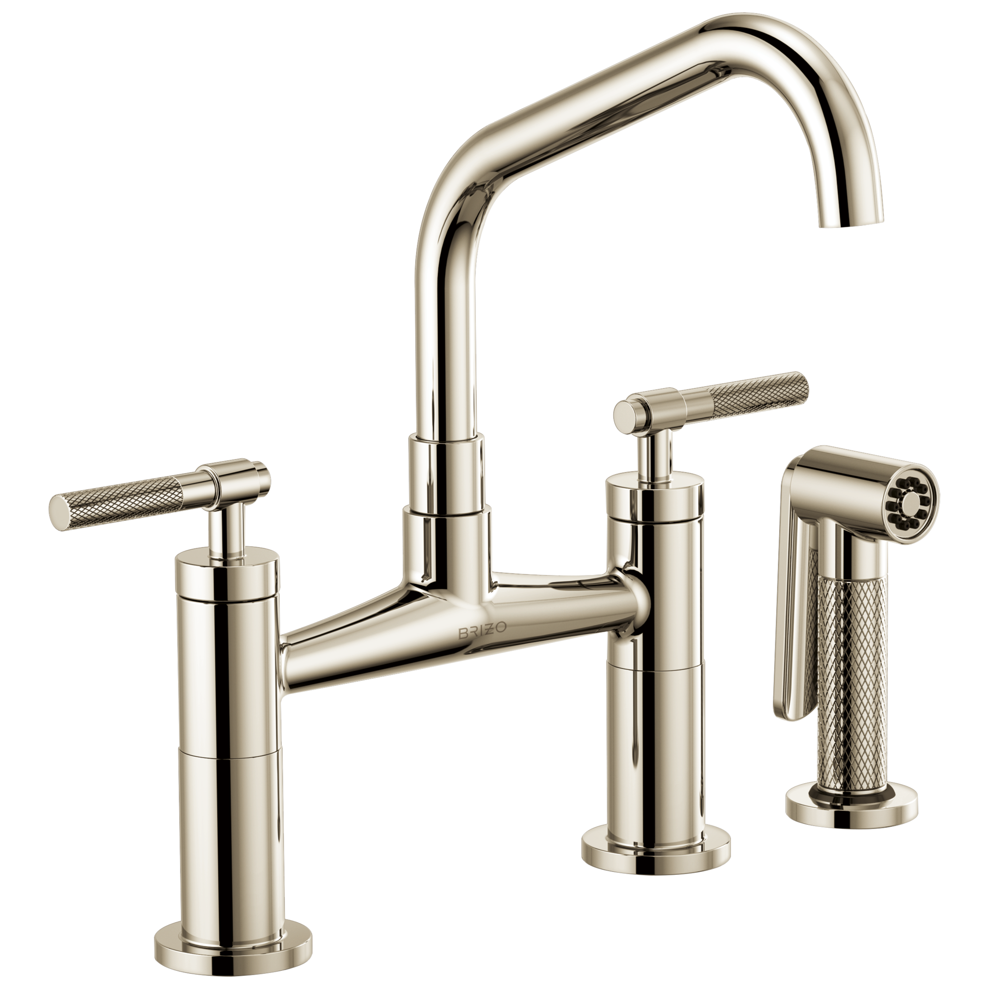 Brizo Litze® Bridge Faucet with Angled Spout and Knurled Handle