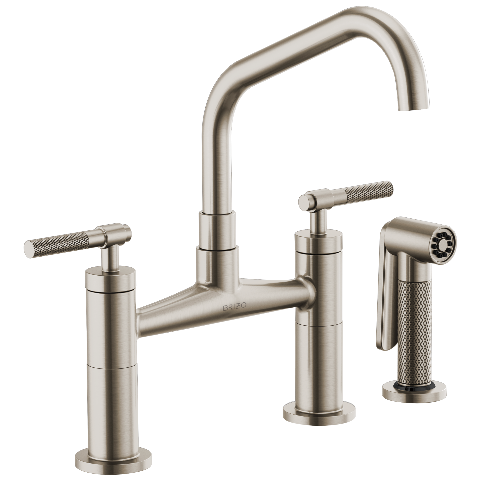 Brizo Litze® Bridge Faucet with Angled Spout and Knurled Handle