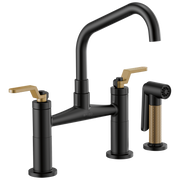 Brizo Litze® Bridge Faucet with Angled Spout and Industrial Handle