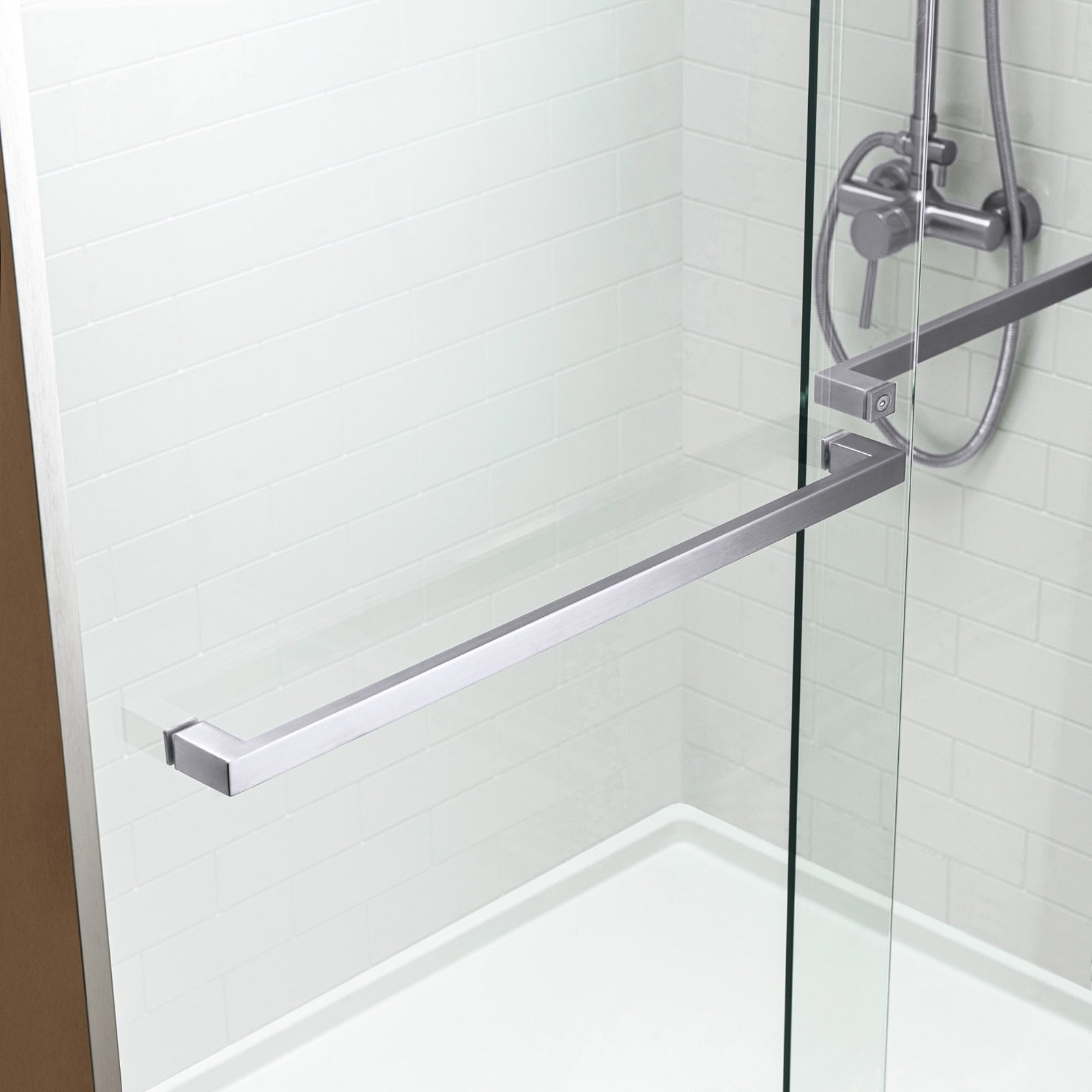 WOODBRIDGE Frameless Bathtub Shower Doors 56-60" Width x 62"Height with 5/16"(8mm) Clear Tempered Glass, 2 Ways Opening & Double Sliding, ASD6062