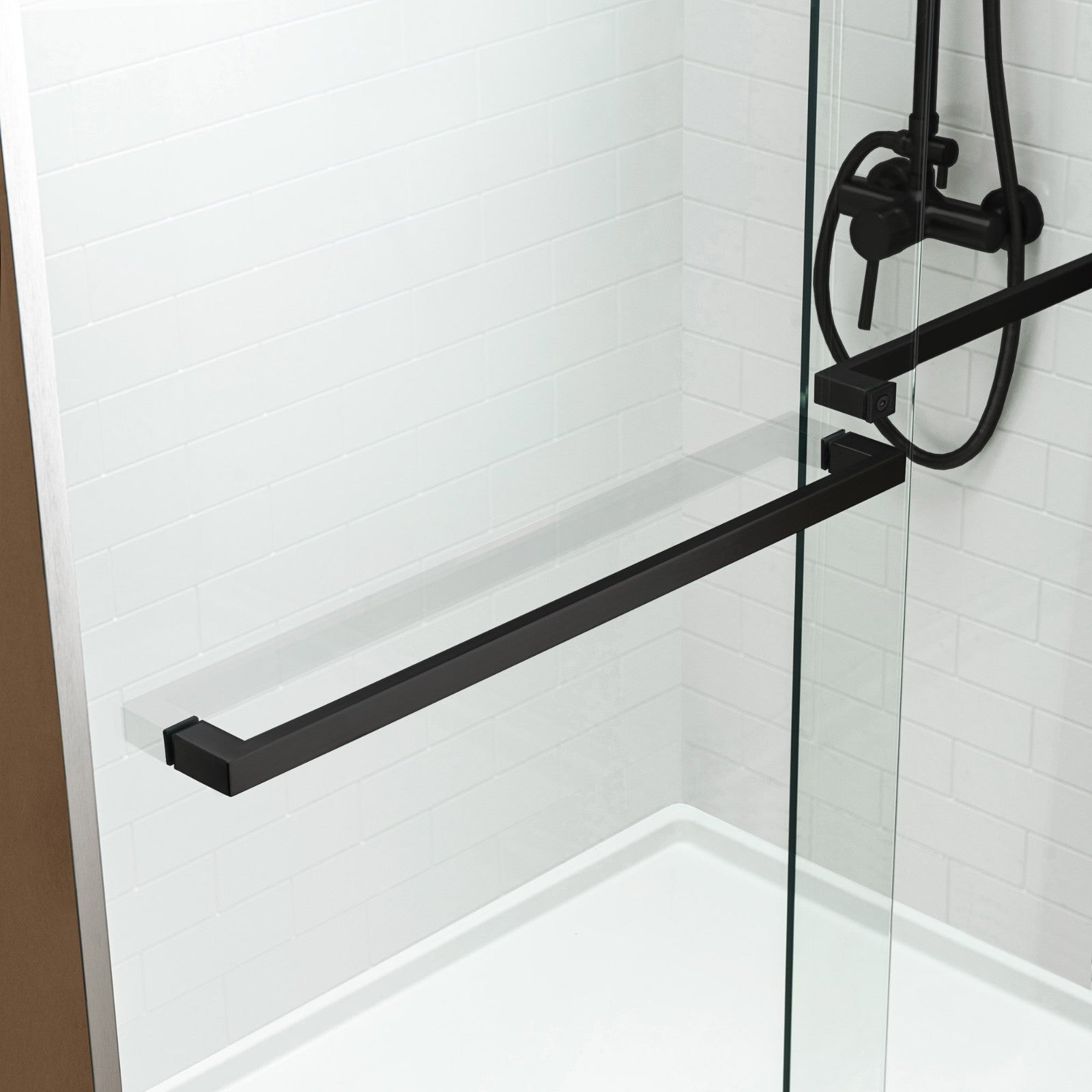 WOODBRIDGE Frameless Bathtub Shower Doors 56-60" Width x 62"Height with 5/16"(8mm) Clear Tempered Glass, 2 Ways Opening & Double Sliding