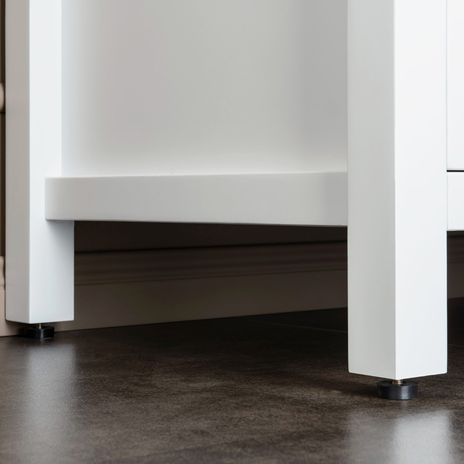 WOODBRIDGE Milan 36"x21"x33" Solid Wood Bath Vanities Cabinet Only with Drawers on Right, without Top, White, Milan 3621R-WH