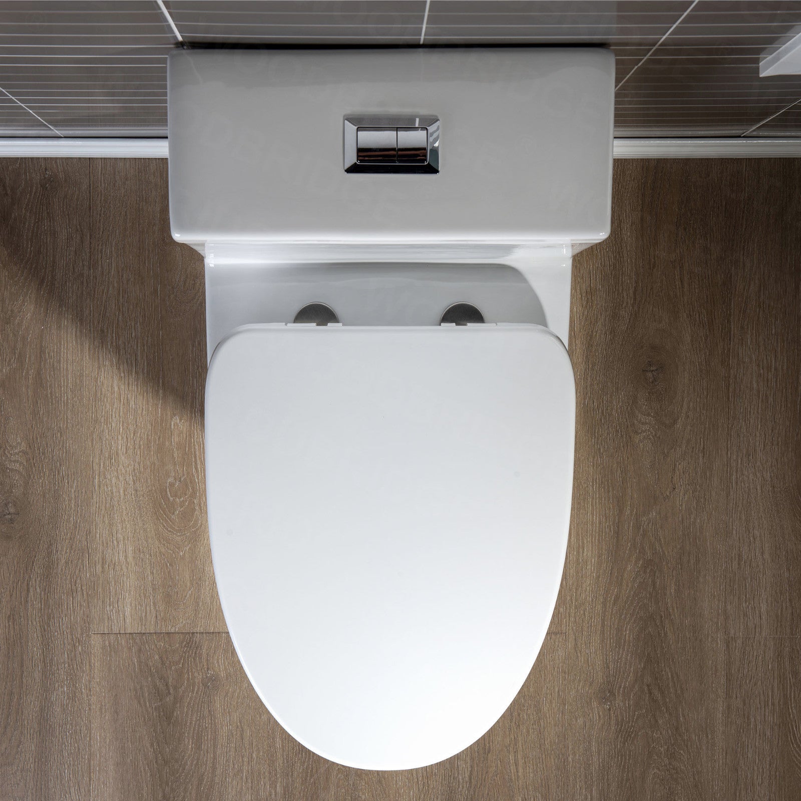 WOODBRIDGE Modern One Piece Dual Flush 1.28 GP Toilet,with Soft Closing Seat