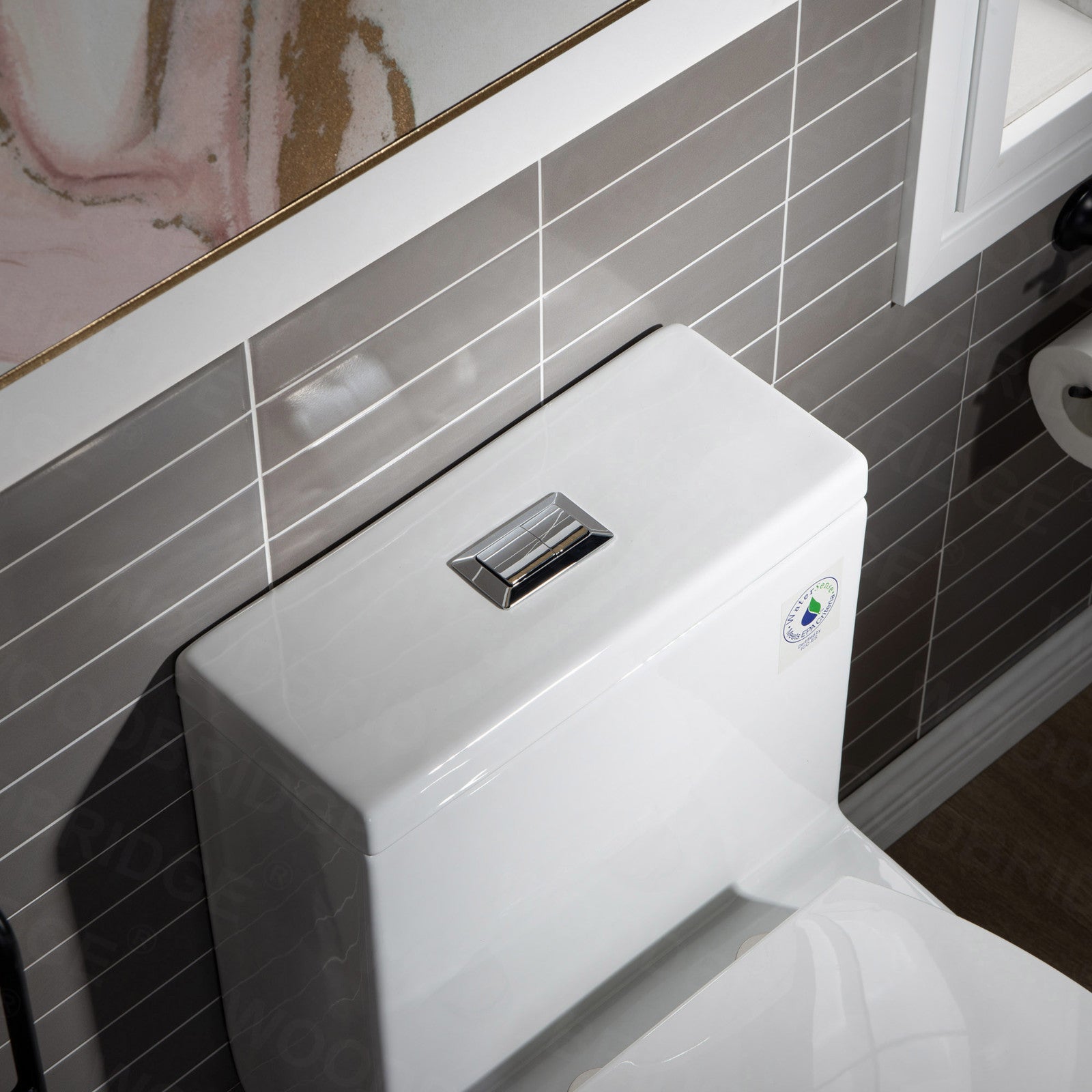 WOODBRIDGE Modern One Piece Dual Flush 1.28 GP Toilet,with Soft Closing Seat