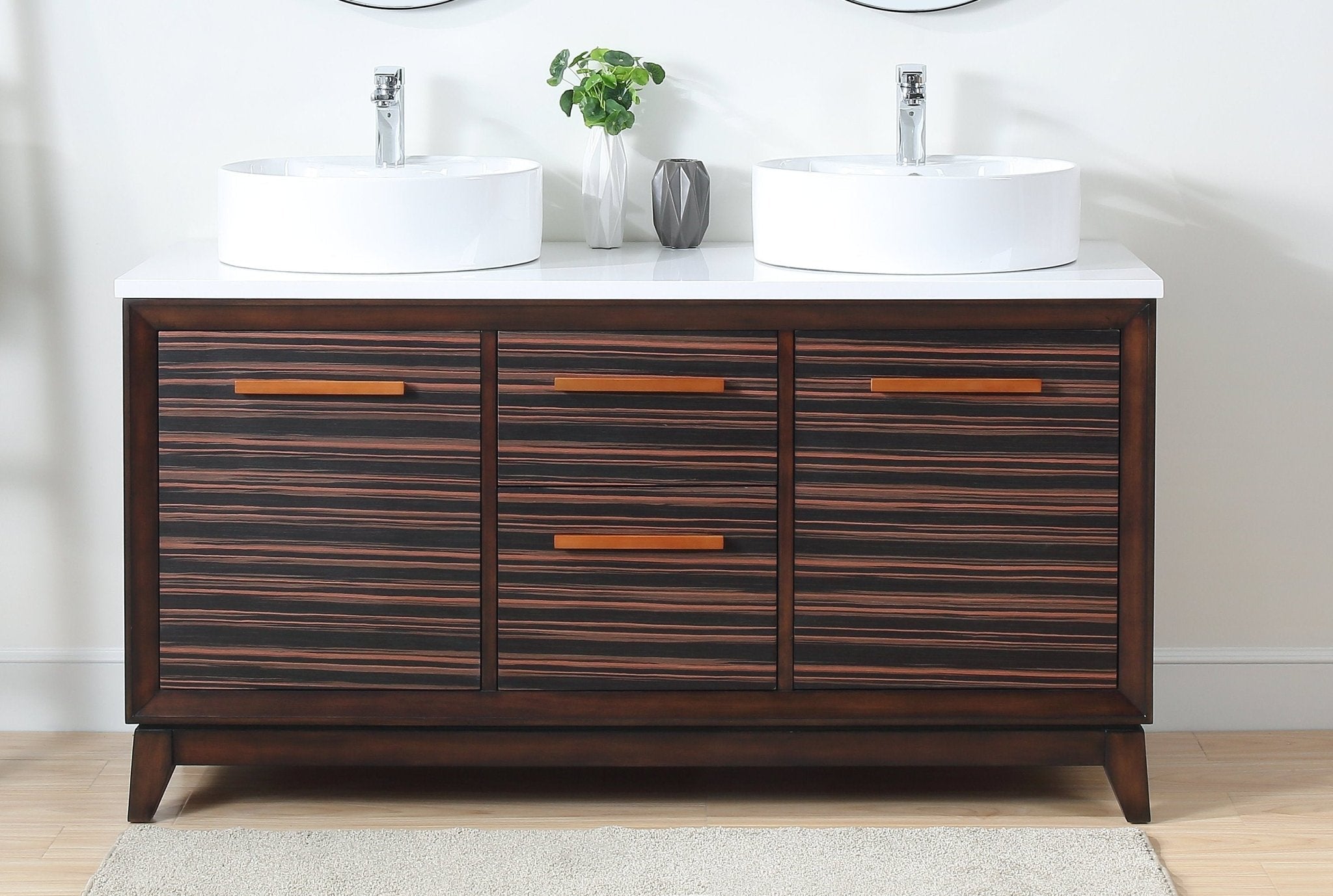 Chans Furniture TB-9466-V63 63" Tennant Brand Arturas double sinks Sink bathroom vanity - TB-9466-V63