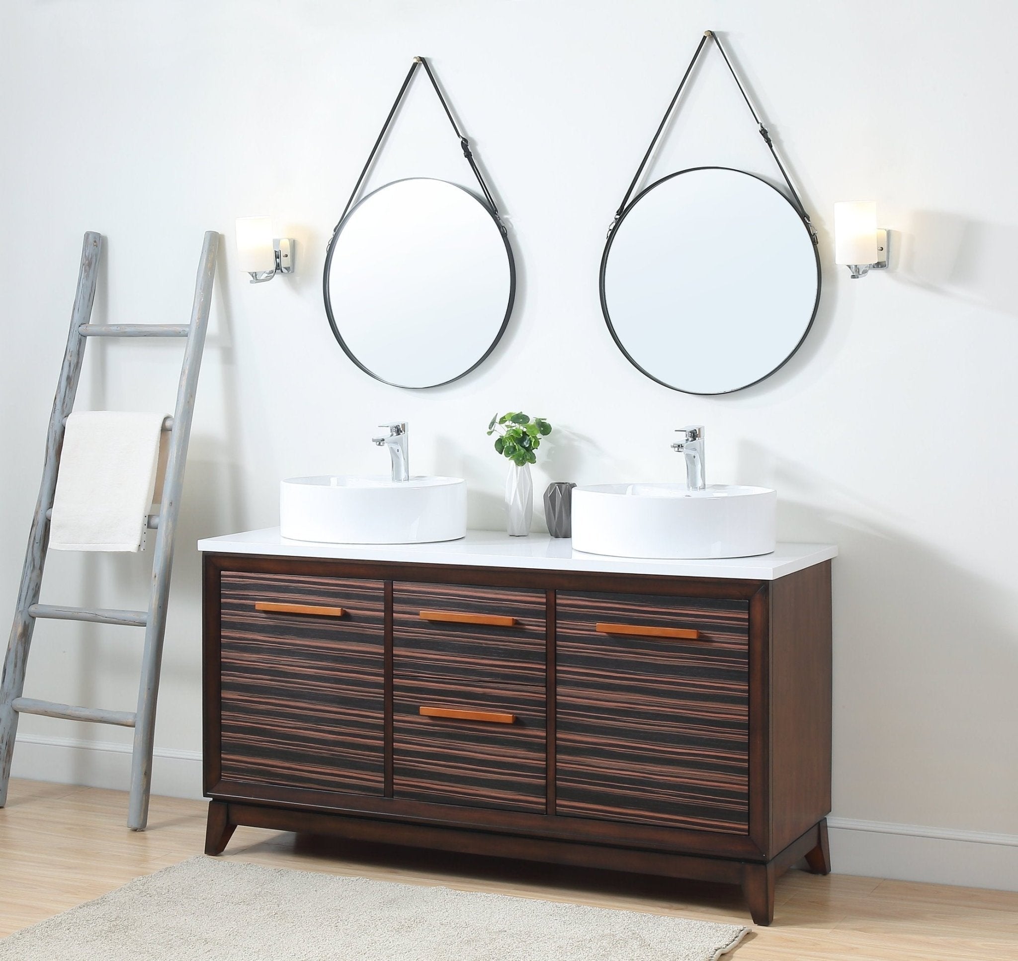 Chans Furniture TB-9466-V63 63" Tennant Brand Arturas double sinks Sink bathroom vanity - TB-9466-V63