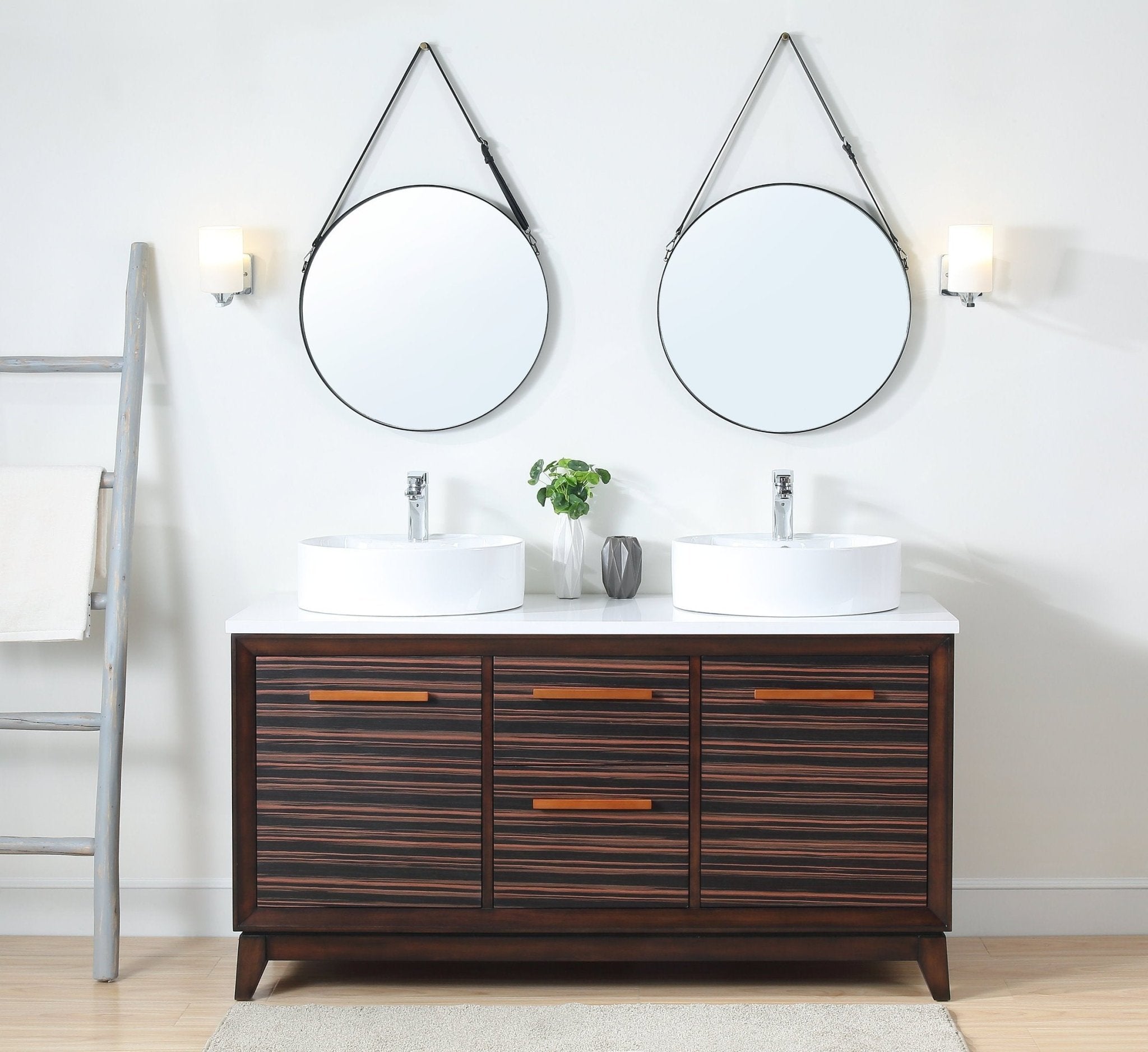 Chans Furniture TB-9466-V63 63" Tennant Brand Arturas double sinks Sink bathroom vanity - TB-9466-V63