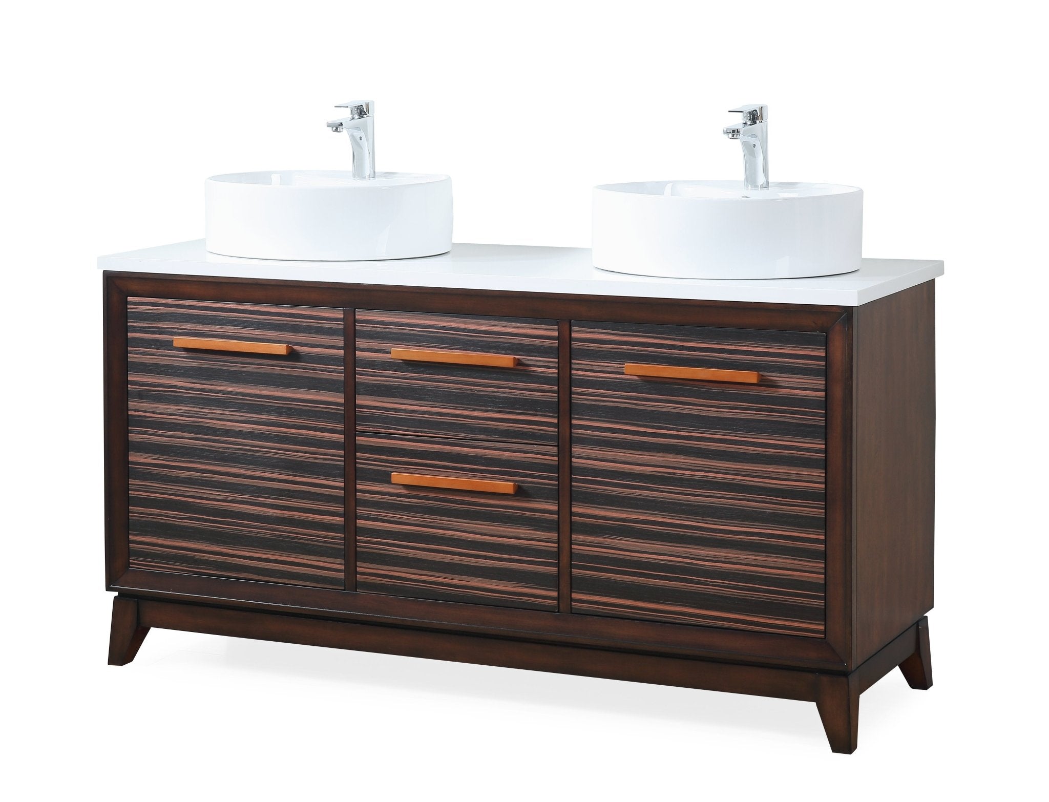 Chans Furniture TB-9466-V63 63" Tennant Brand Arturas double sinks Sink bathroom vanity - TB-9466-V63