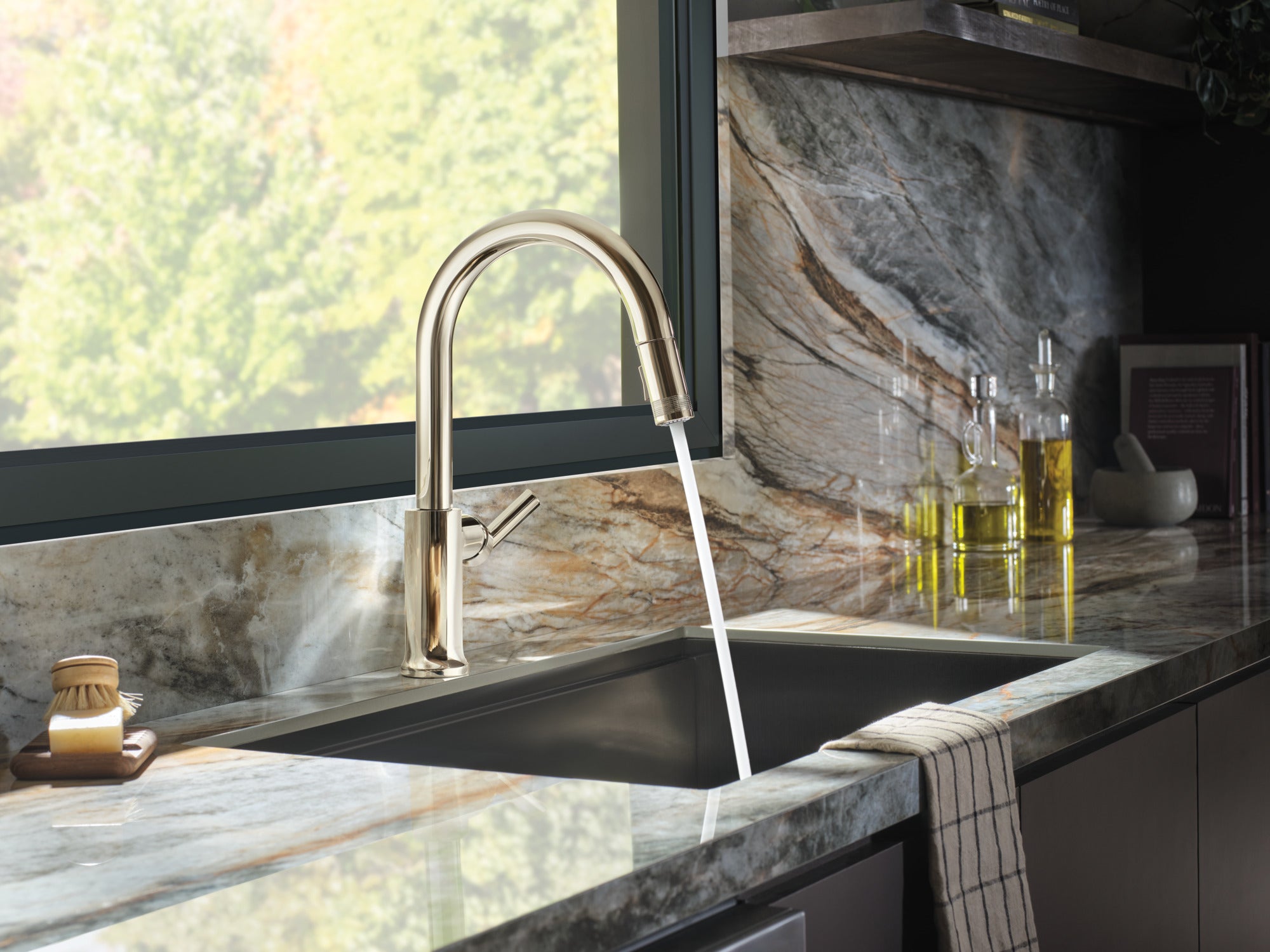 Brizo Kintsu® Pull-Down Faucet with Arc Spout - Less Handle