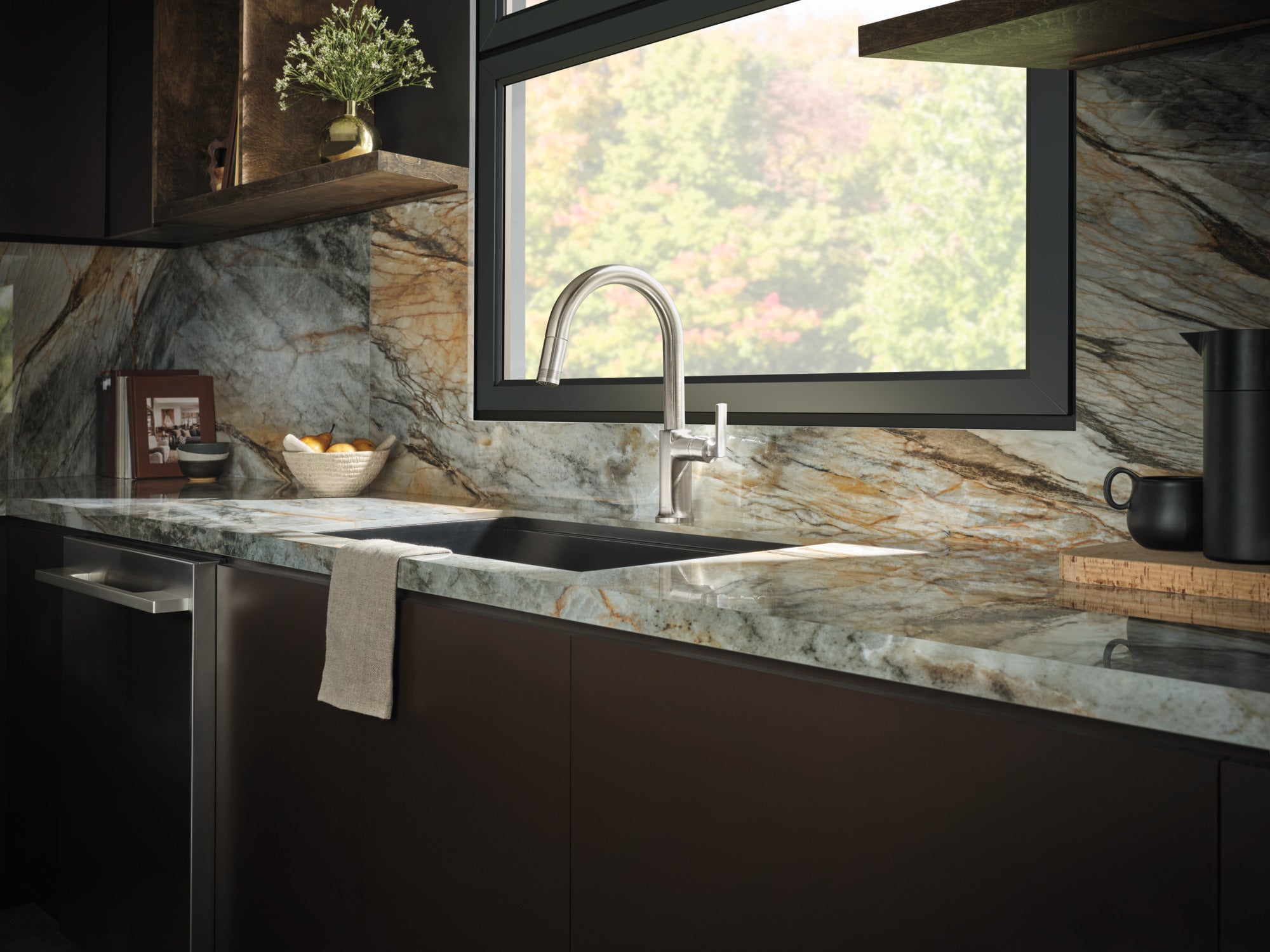 Brizo Kintsu® Pull-Down Faucet with Arc Spout - Less Handle
