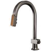 Brizo Frank Lloyd Wright® Pull-Down Kitchen Faucet with Arc Spout and Wood Wand - Less Handle