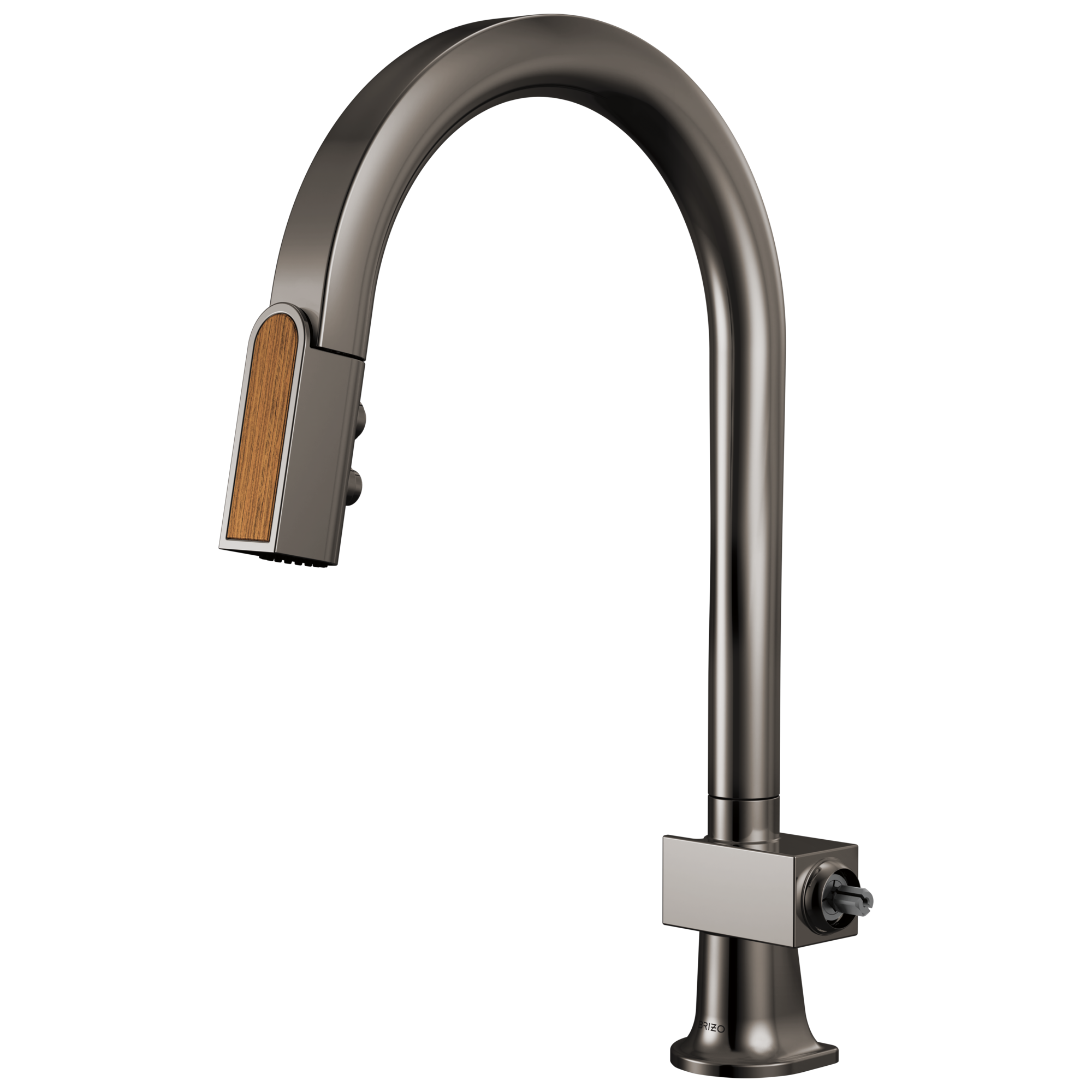 Brizo Frank Lloyd Wright® Pull-Down Kitchen Faucet with Arc Spout and Wood Wand - Less Handle