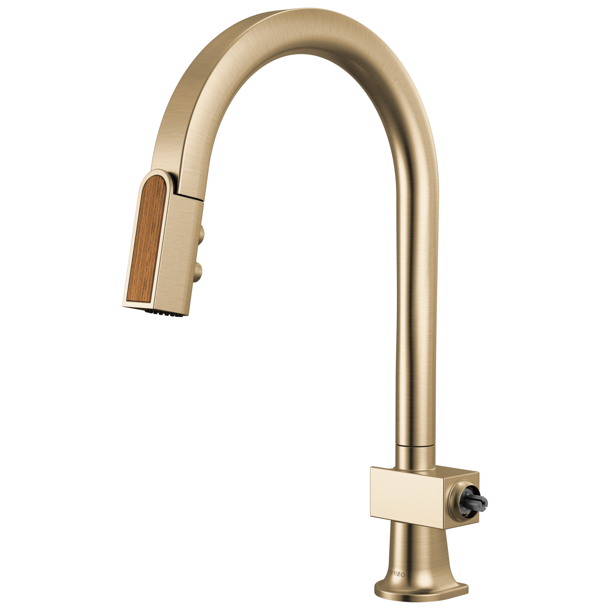 Brizo Frank Lloyd Wright® Pull-Down Kitchen Faucet with Arc Spout and Wood Wand - Less Handle