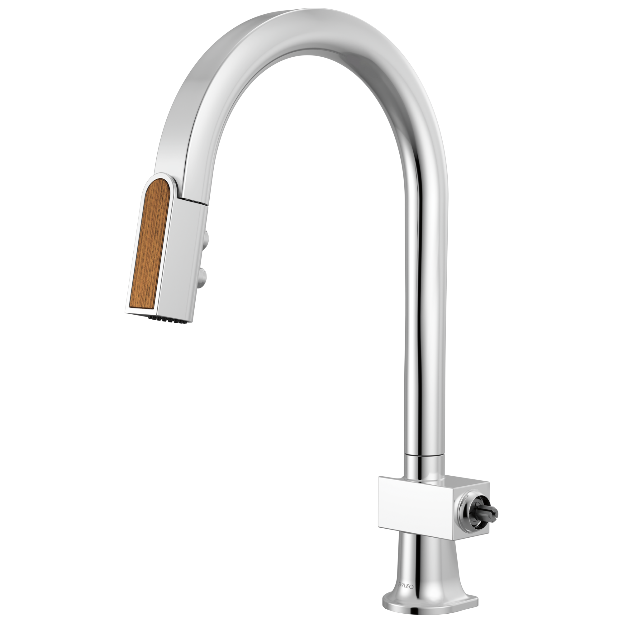 Brizo Frank Lloyd Wright® Pull-Down Kitchen Faucet with Arc Spout and Wood Wand - Less Handle