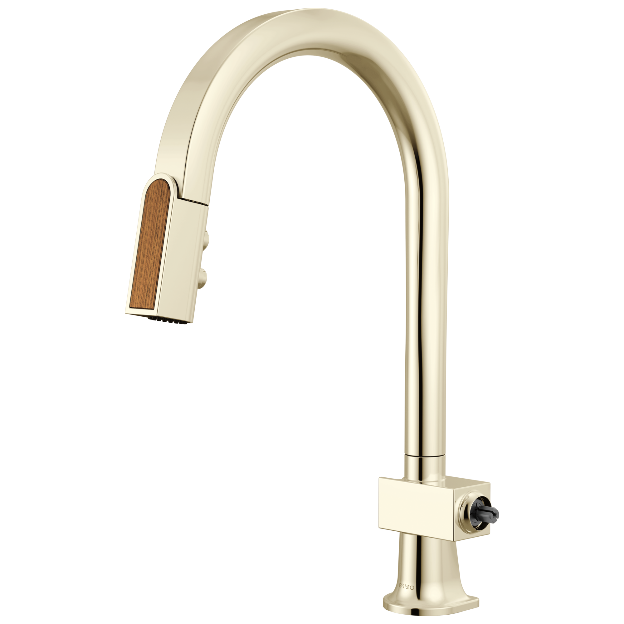 Brizo Frank Lloyd Wright® Pull-Down Kitchen Faucet with Arc Spout and Wood Wand - Less Handle