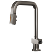 Brizo Frank Lloyd Wright® Pull-Down Kitchen Faucet with Square Spout and Wood/Concrete Wand - Less Handle