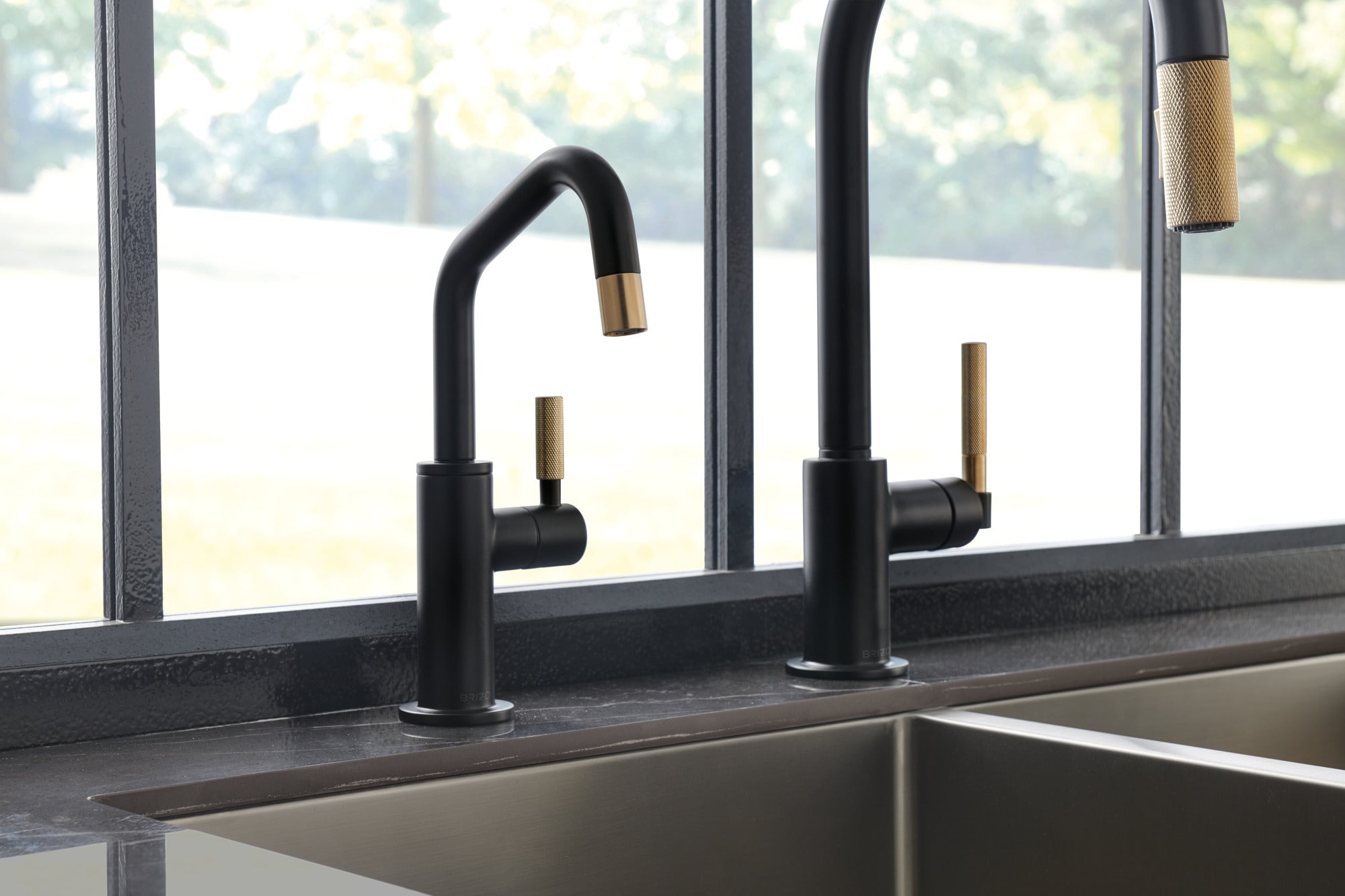Brizo Litze® Beverage Faucet with Angled Spout and Knurled Handle