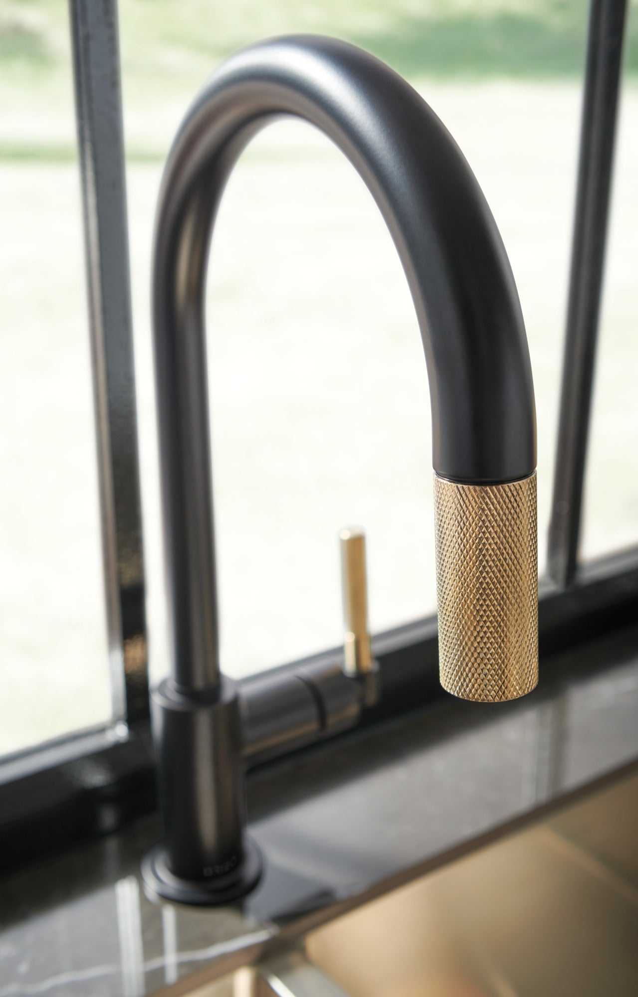 Brizo Litze® Pull-Down Faucet with Arc Spout and Knurled Handle