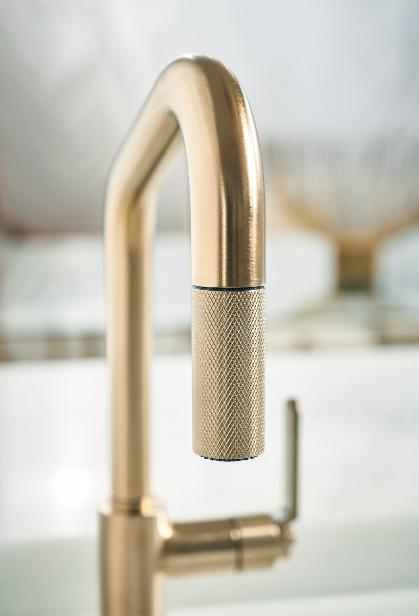 Brizo Litze® Pull-Down Faucet with Angled Spout and Industrial Handle