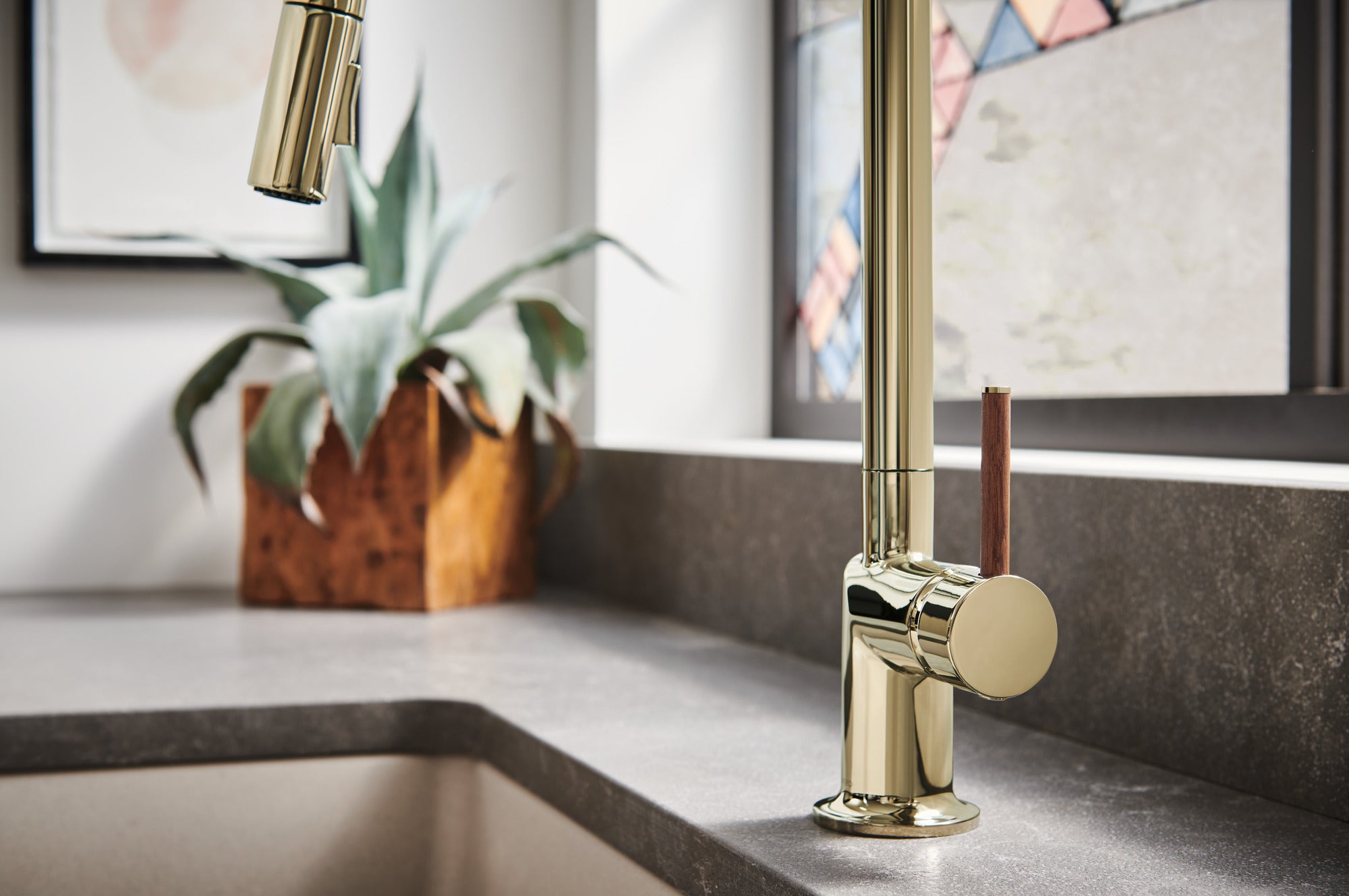 Brizo Odin® Pull-Down Faucet with Square Spout - Less Handle