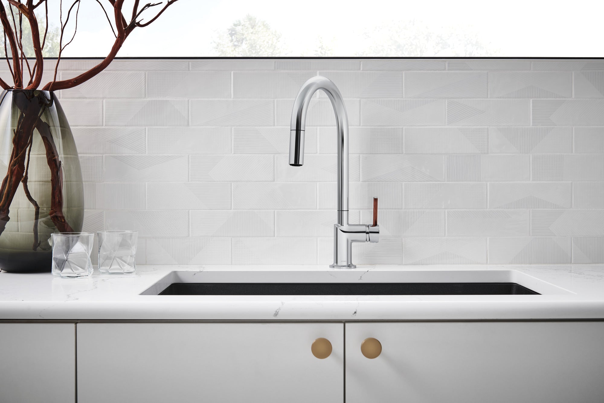 Brizo Odin® Pull-Down Faucet with Arc Spout - Less Handle