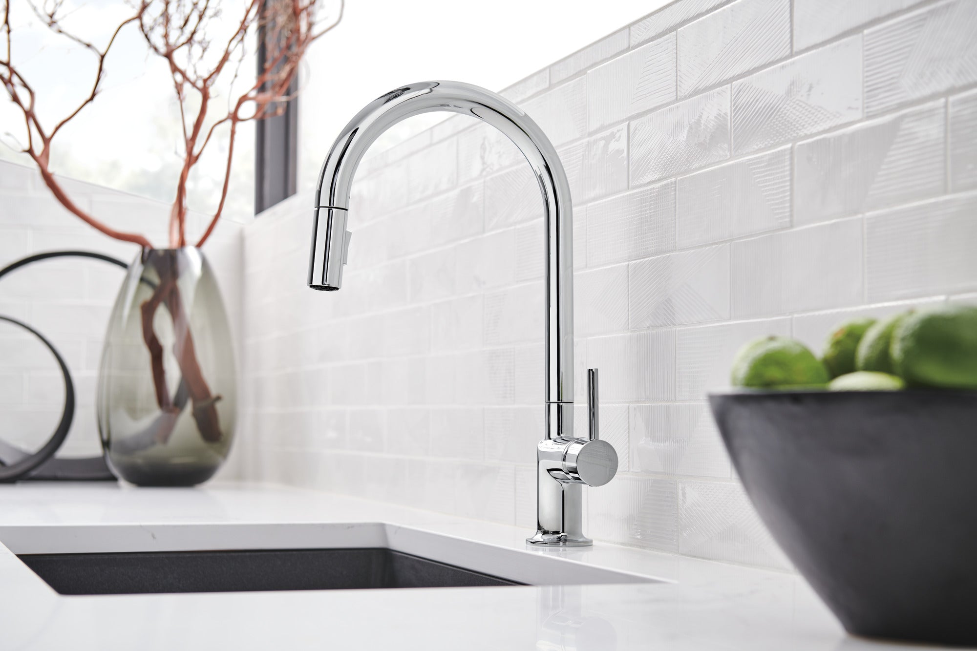 Brizo Odin® Pull-Down Faucet with Arc Spout - Less Handle