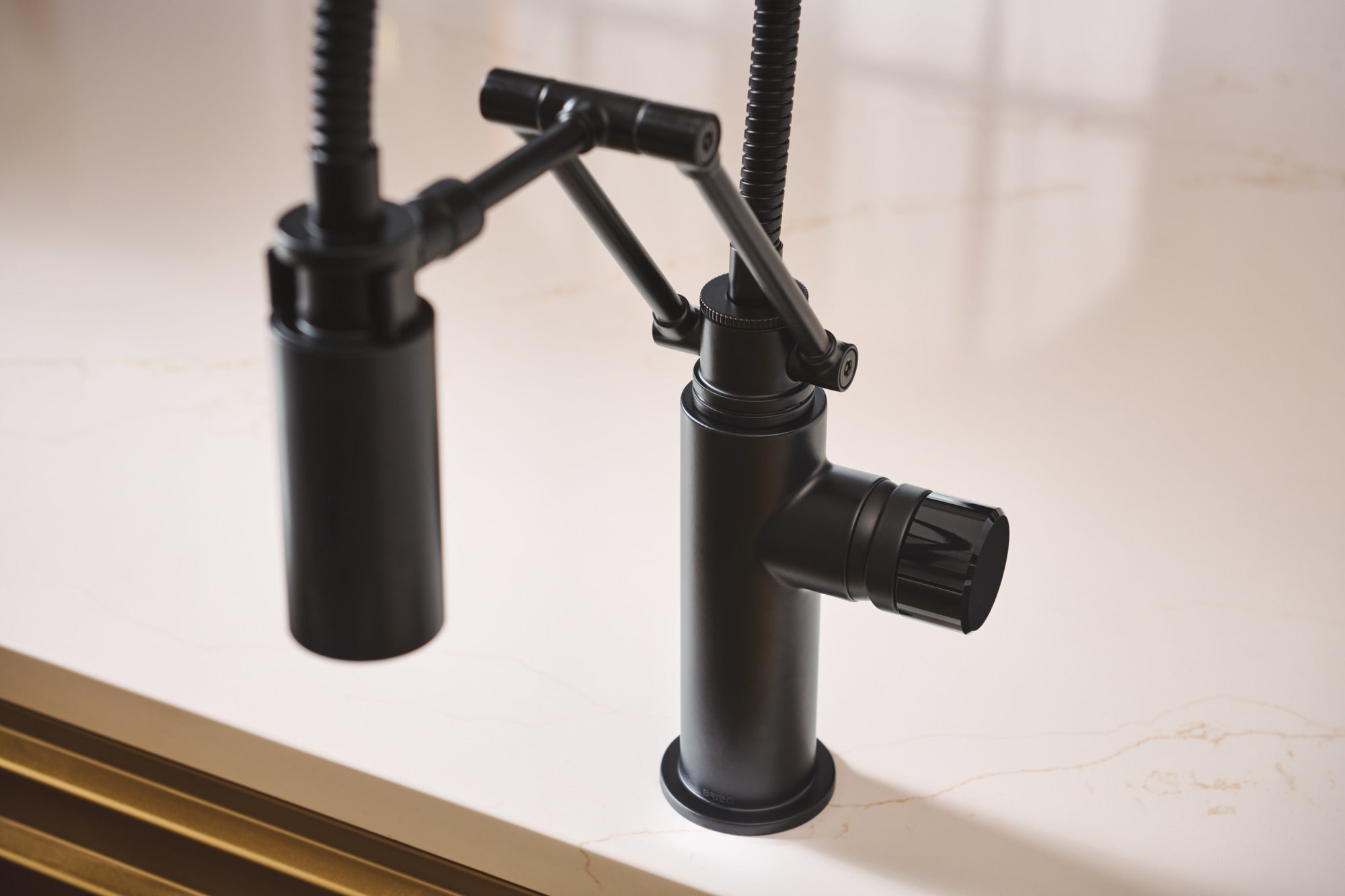 Brizo Odin® Kitchen Faucet Black Crystal Knob Handle Kit