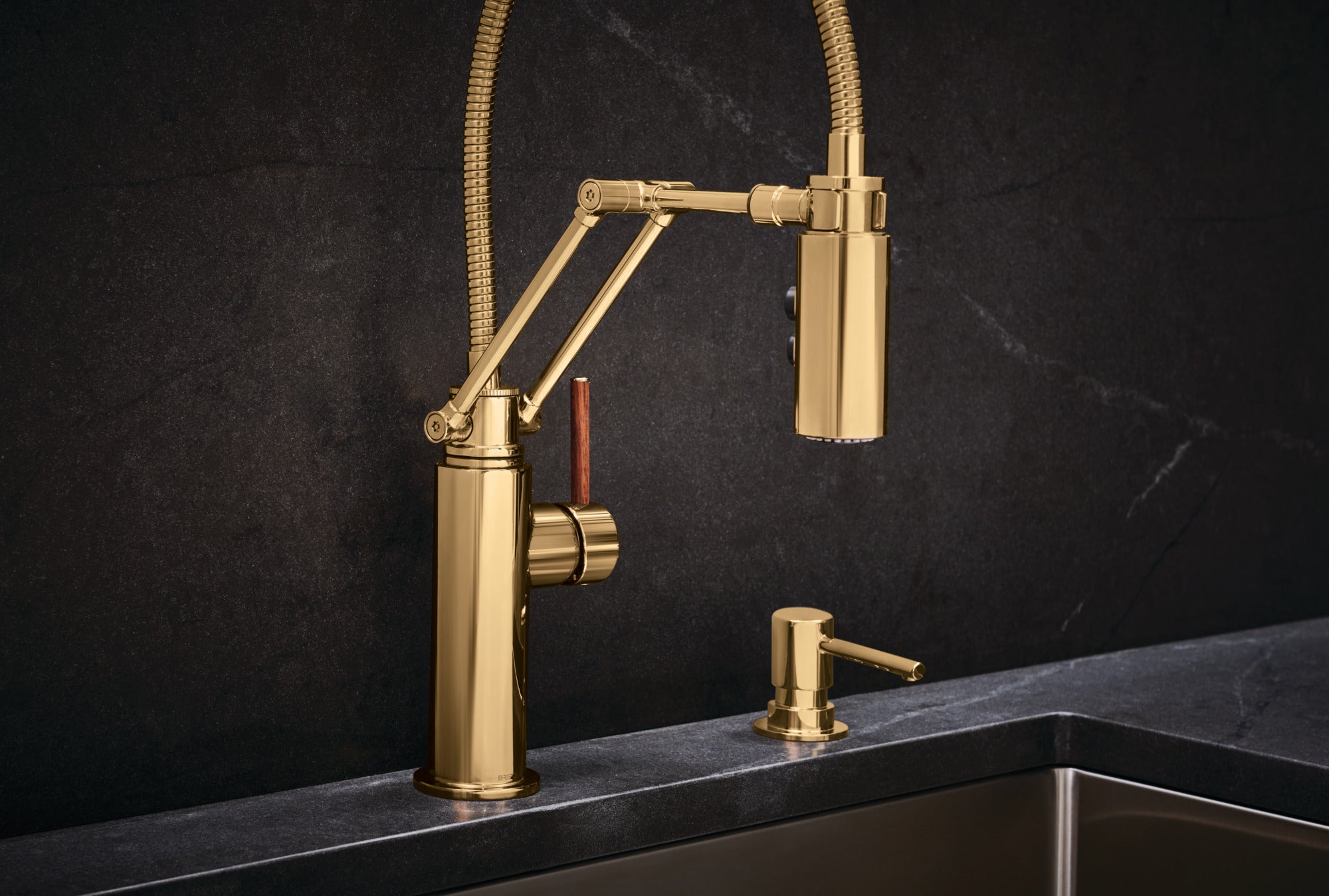 Brizo Odin® Articulating Kitchen Faucet with Finished Hose - Less Handle
