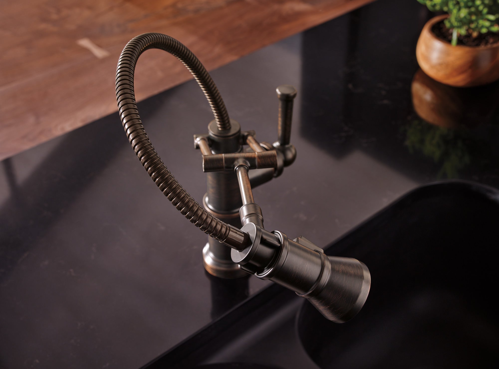 Brizo Artesso® Articulating Faucet With Finished Hose