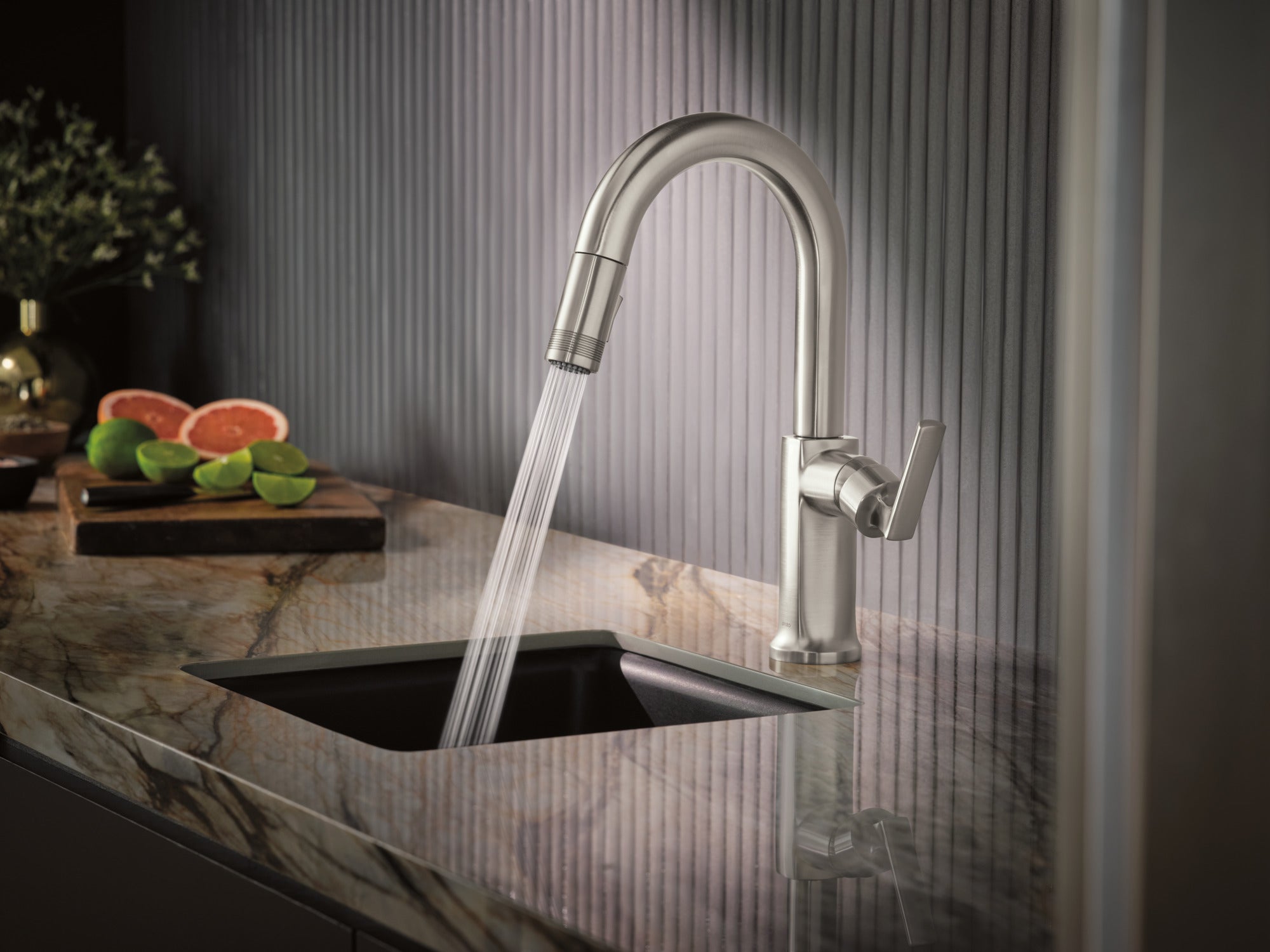 Brizo Kintsu® Pull-Down Prep Faucet with Arc Spout - Less Handle