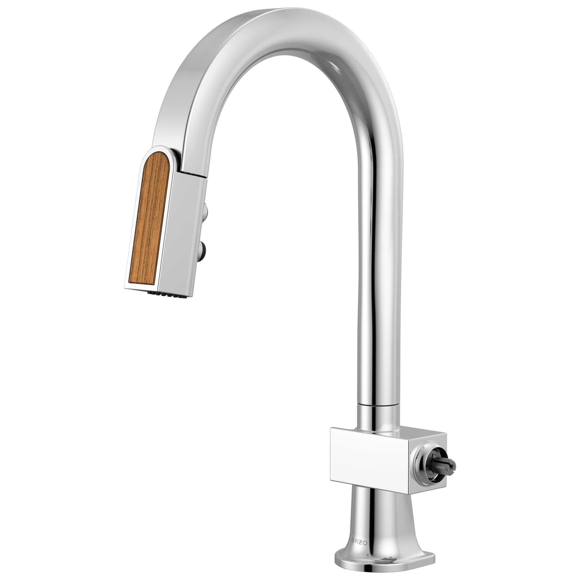 Brizo Frank Lloyd Wright® Pull-Down Prep Faucet with Arc Spout and Wood Wand - Less Handle