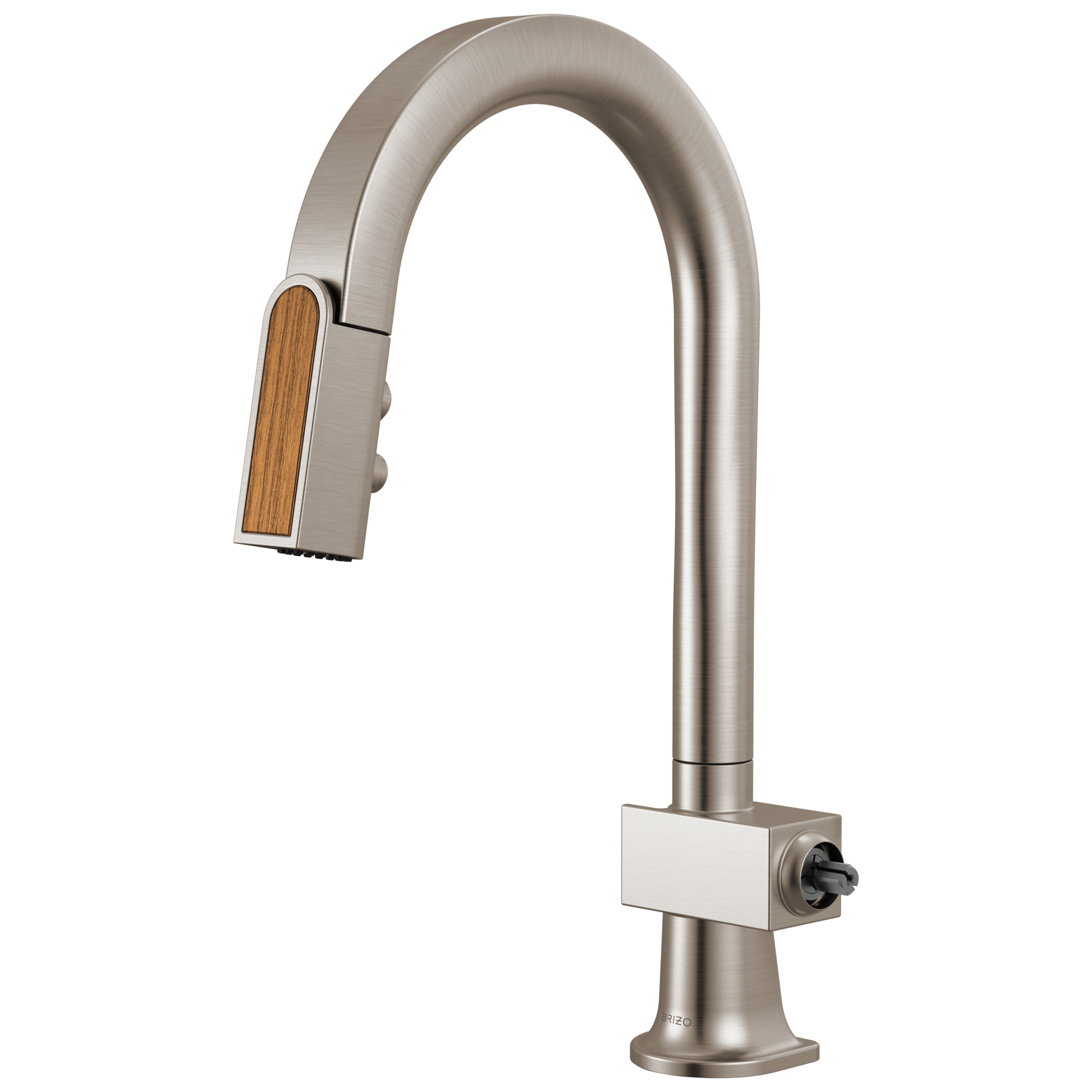 Brizo Frank Lloyd Wright® Pull-Down Prep Faucet with Arc Spout and Wood Wand - Less Handle