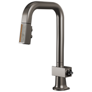 Brizo Frank Lloyd Wright® Pull-Down Prep Faucet with Square Spout and Wood/Concrete Wand - Less Handle