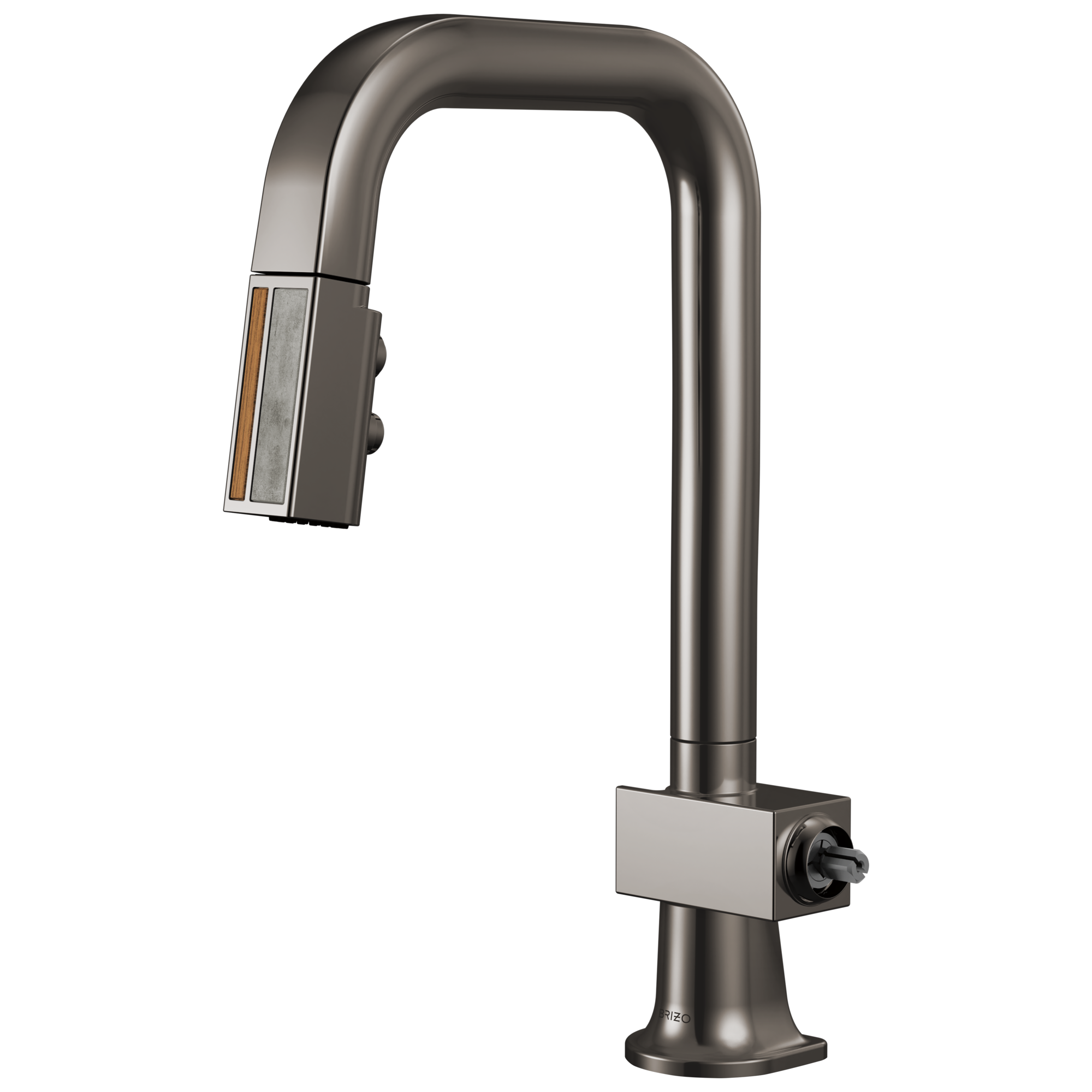 Brizo Frank Lloyd Wright® Pull-Down Prep Faucet with Square Spout and Wood/Concrete Wand - Less Handle