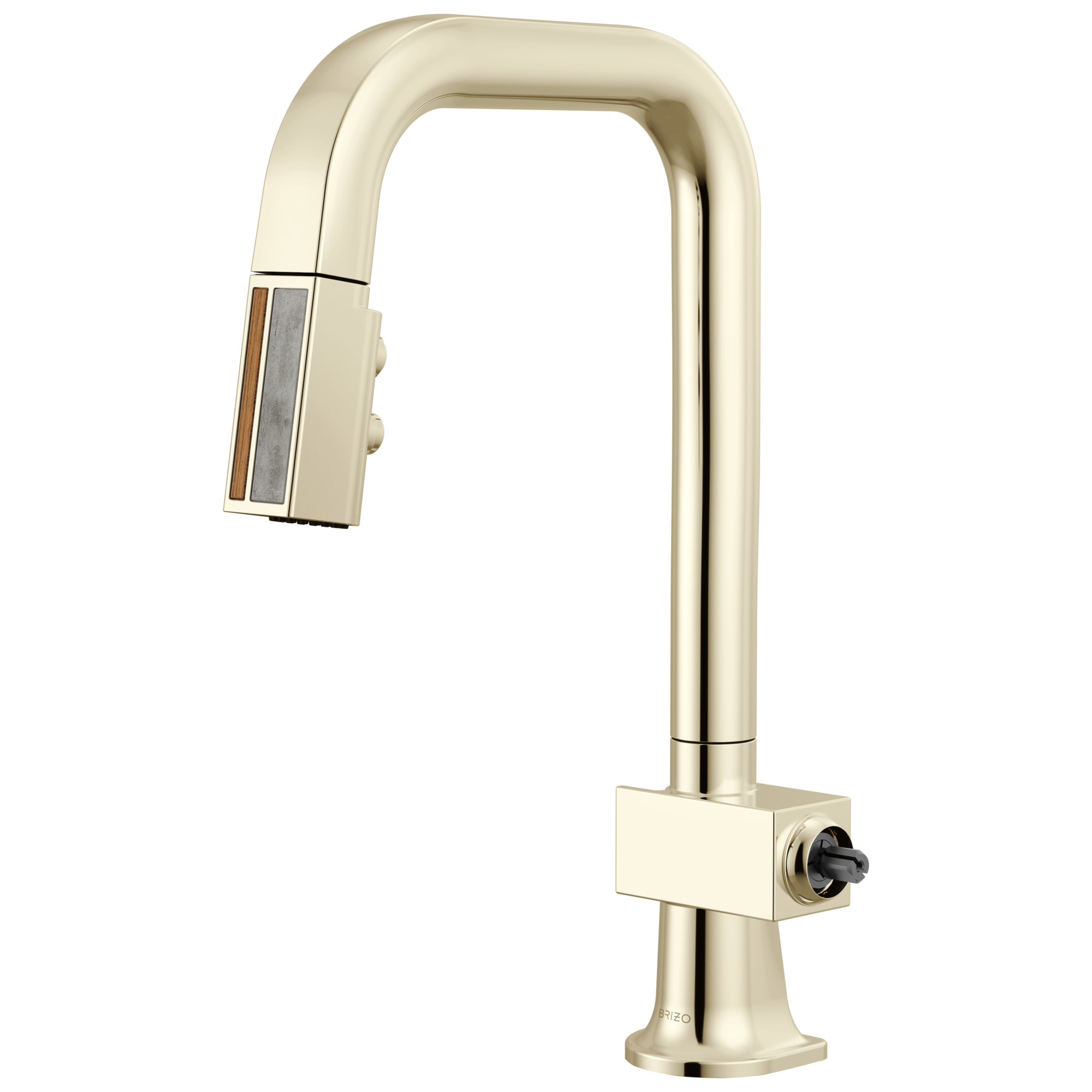Brizo Frank Lloyd Wright® Pull-Down Prep Faucet with Square Spout and Wood/Concrete Wand - Less Handle
