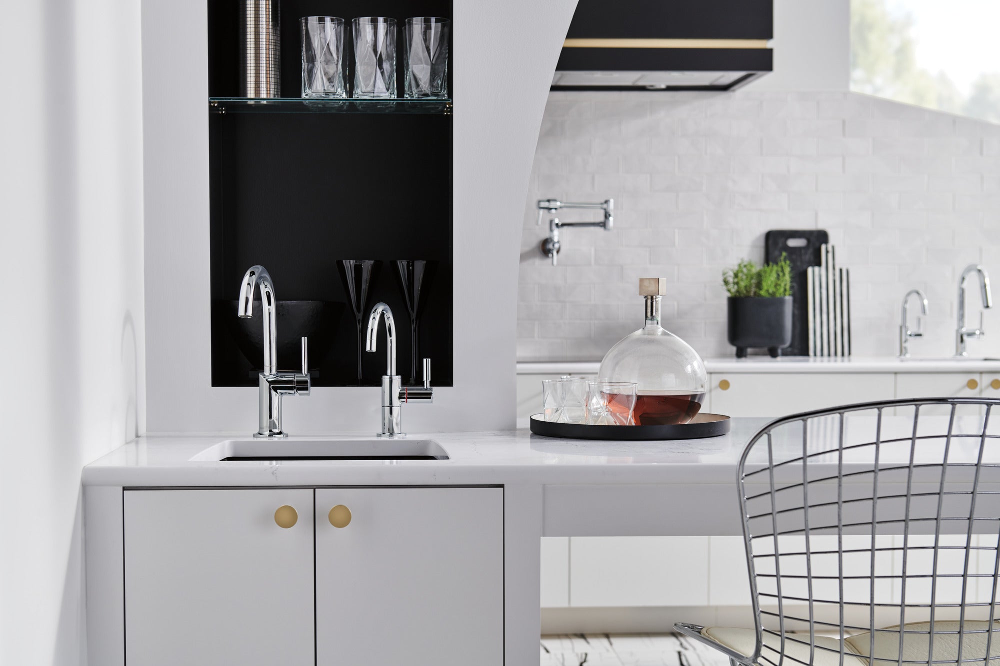 Brizo Odin® Pull-Down Prep Faucet with Arc Spout - Less Handle