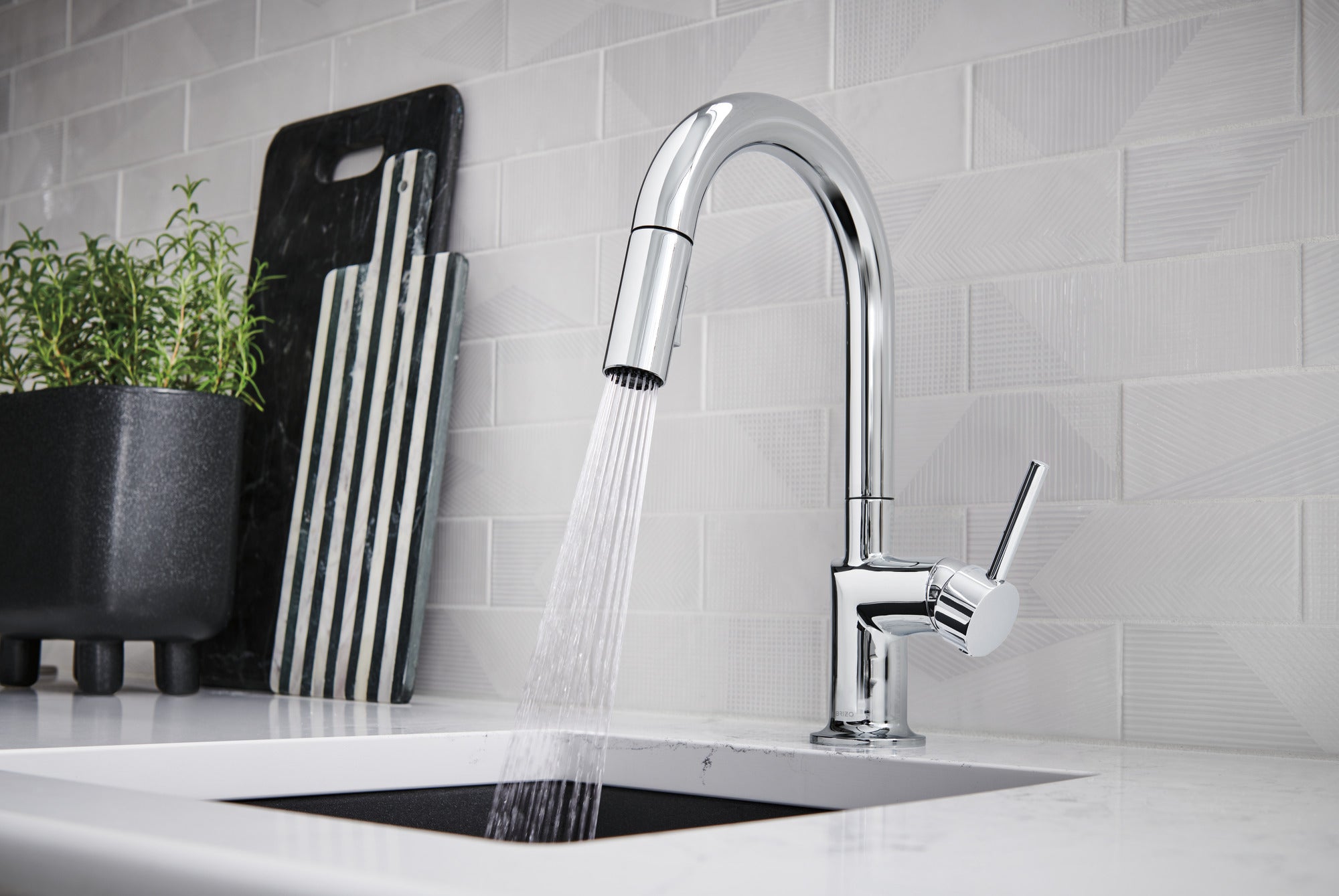 Brizo Odin® Pull-Down Prep Faucet with Arc Spout - Less Handle