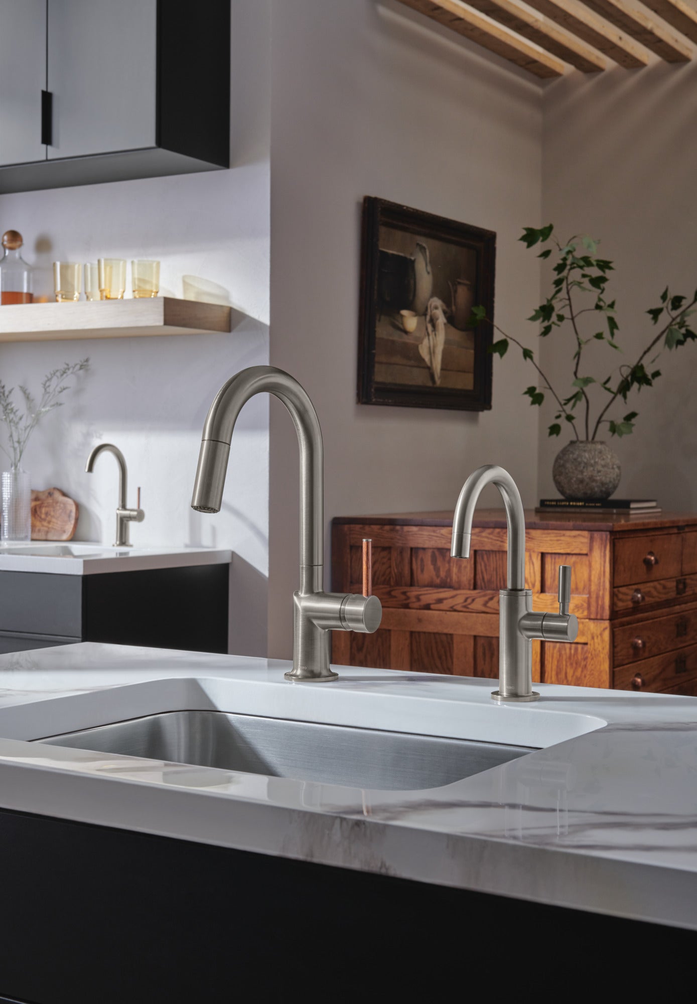 Brizo Odin® Pull-Down Prep Faucet with Arc Spout - Less Handle