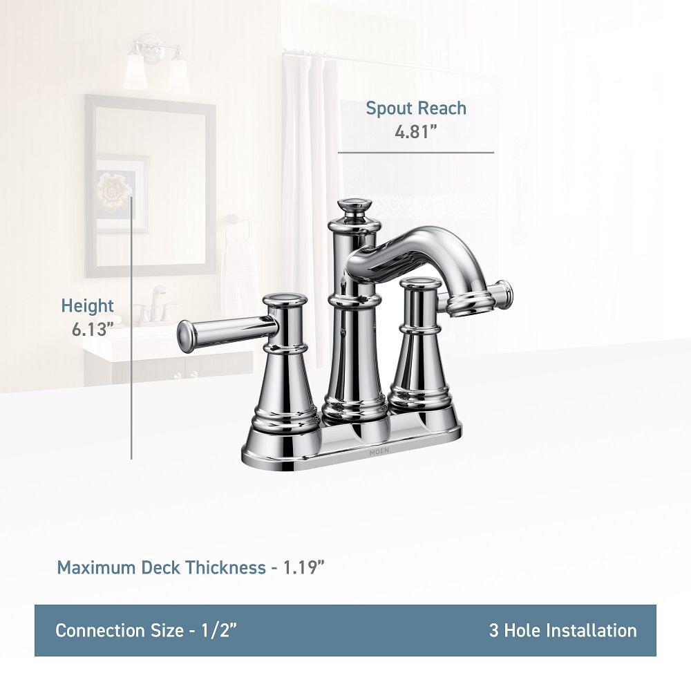 Belfield Two-handle Centerset Bathroom Sink Faucet