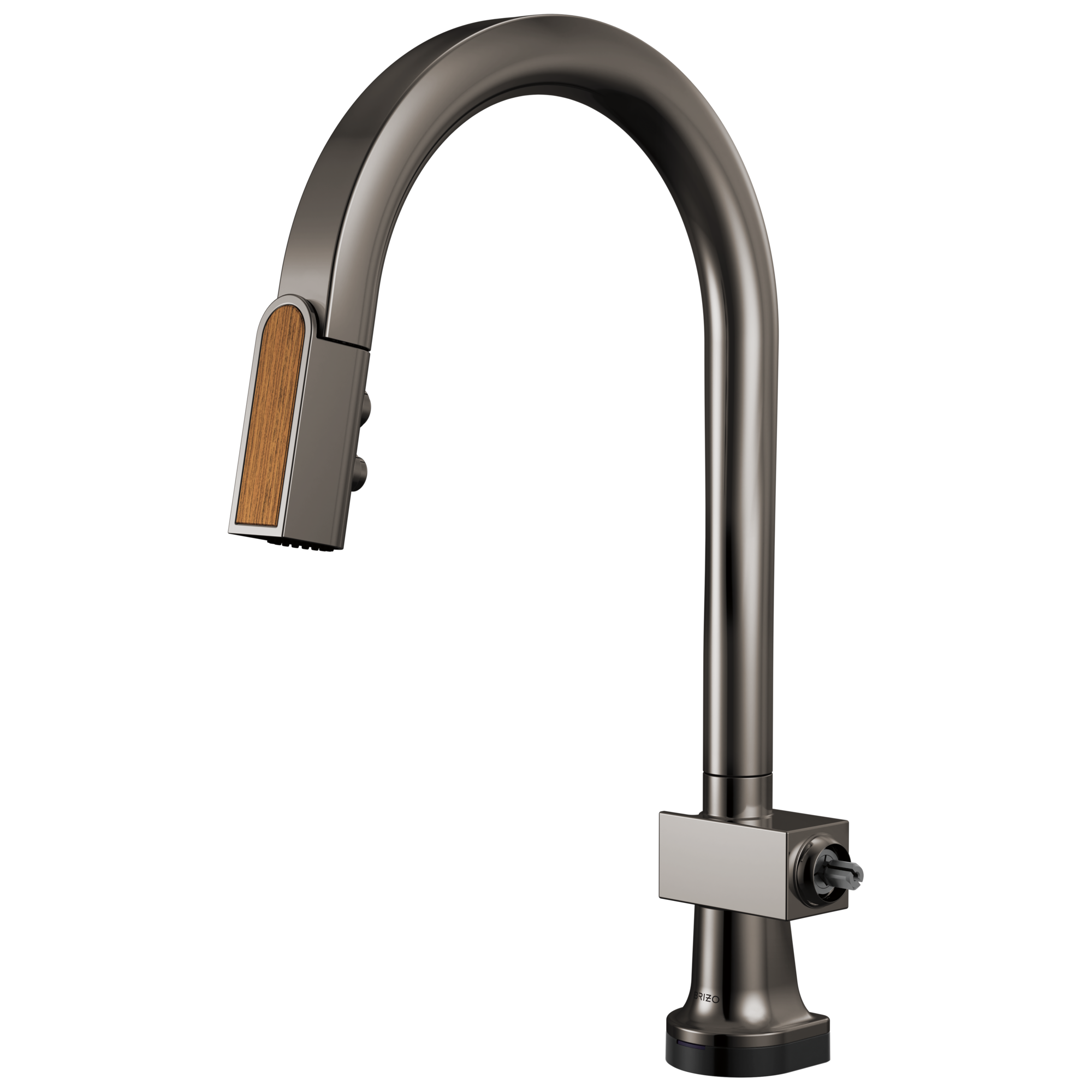 Brizo Frank Lloyd Wright® SmartTouch® Pull-Down Kitchen Faucet with Arc Spout and Wood Wand - Less Handle