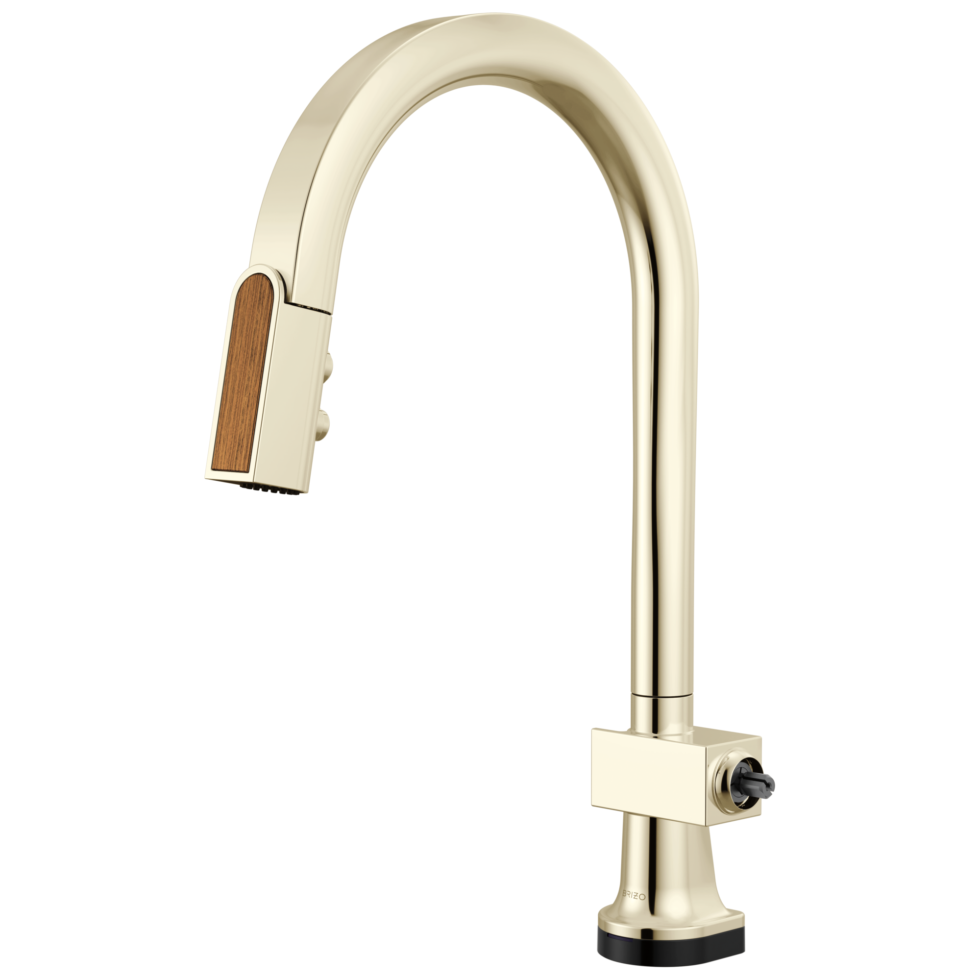 Brizo Frank Lloyd Wright® SmartTouch® Pull-Down Kitchen Faucet with Arc Spout and Wood Wand - Less Handle