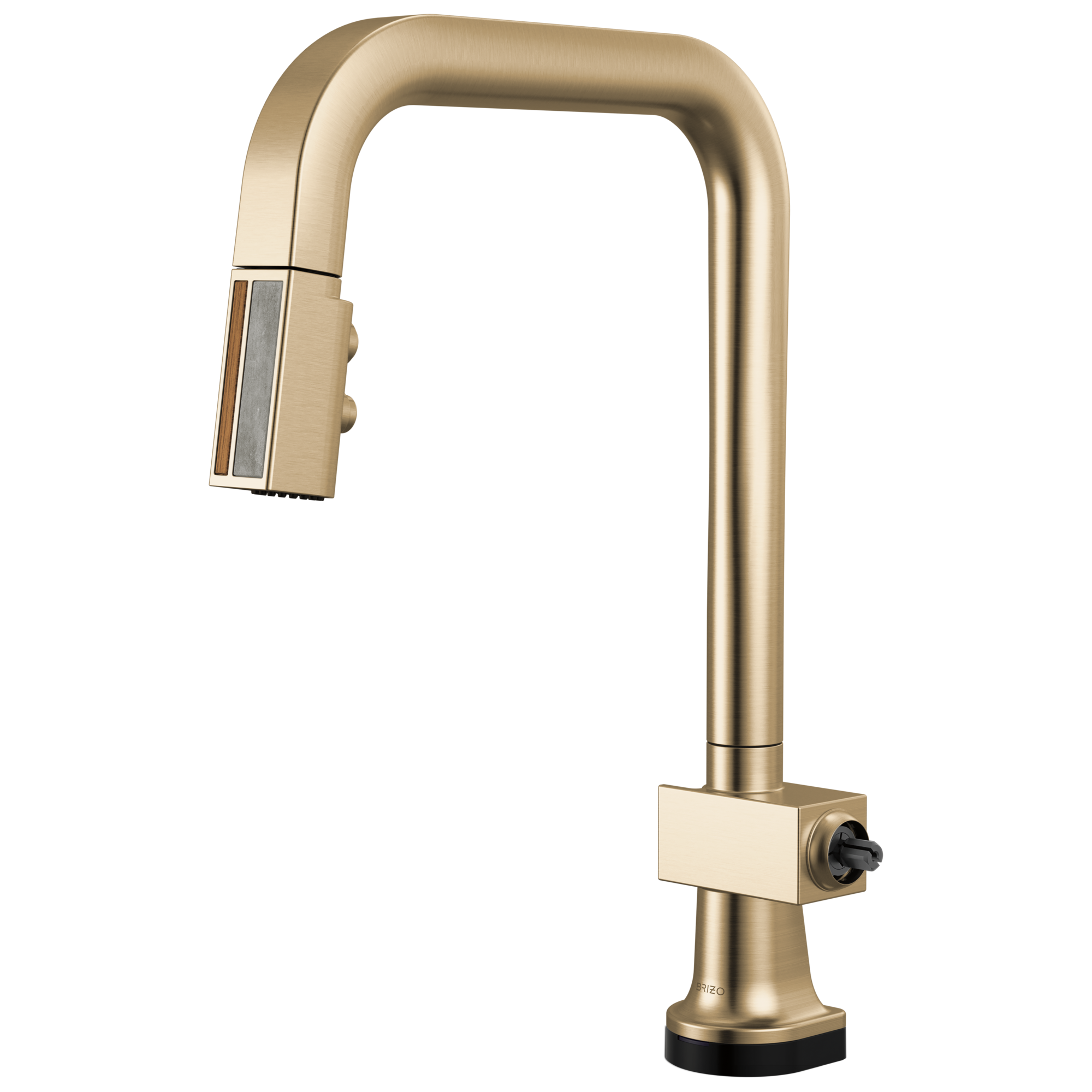Brizo Frank Lloyd Wright® SmartTouch® Pull-Down Kitchen Faucet with Square Spout and Wood/Concrete Wand - Less Handle