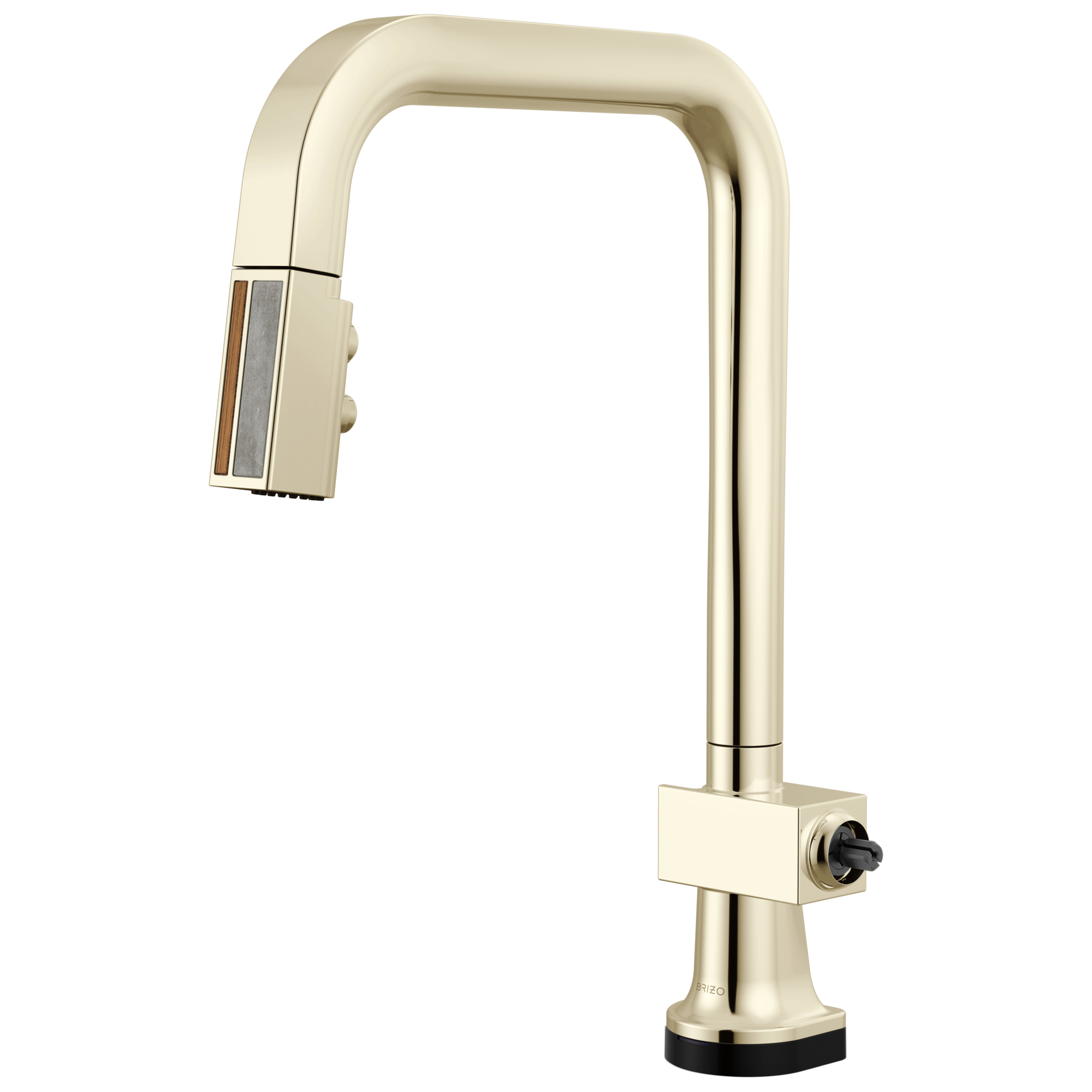Brizo Frank Lloyd Wright® SmartTouch® Pull-Down Kitchen Faucet with Square Spout and Wood/Concrete Wand - Less Handle