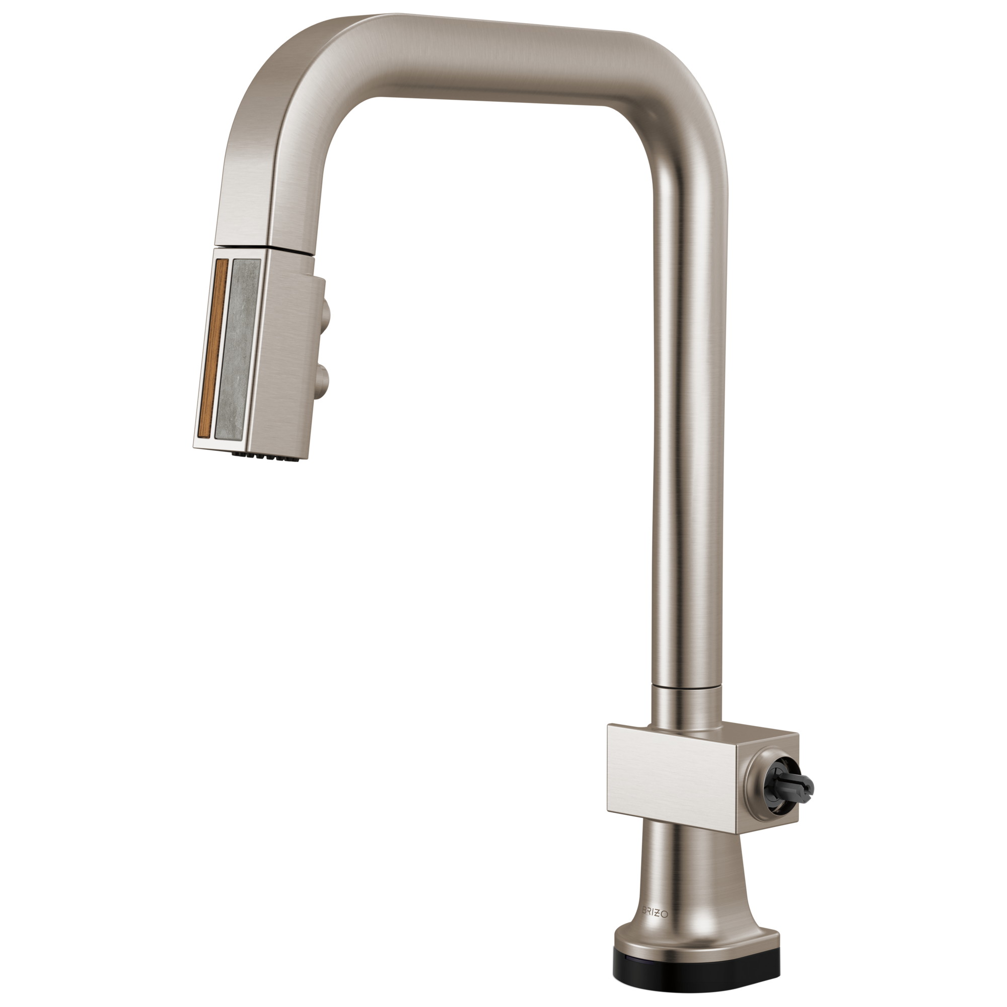 Brizo Frank Lloyd Wright® SmartTouch® Pull-Down Kitchen Faucet with Square Spout and Wood/Concrete Wand - Less Handle