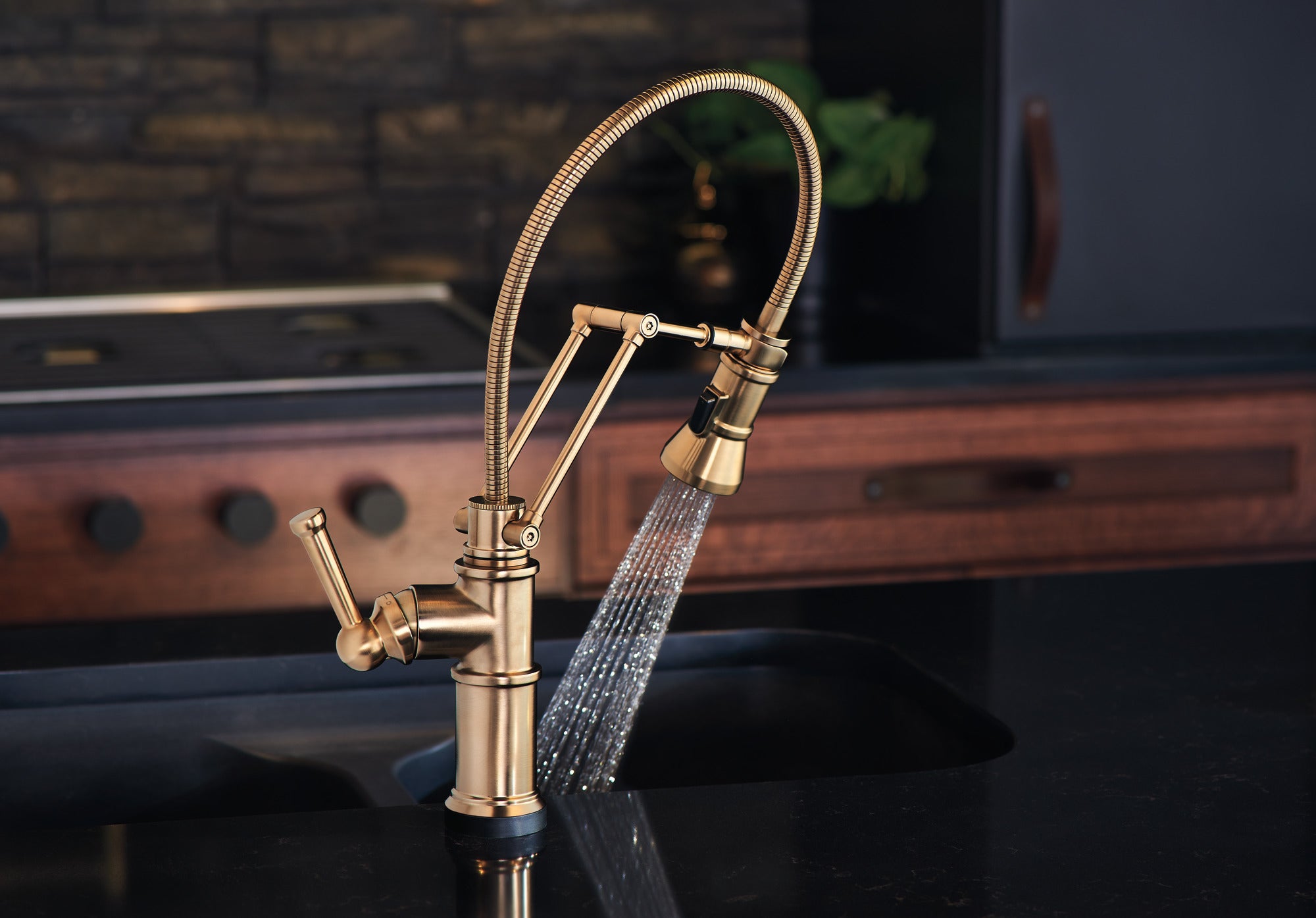 Brizo Artesso® SmartTouch® Articulating Kitchen Faucet With Finished Hose