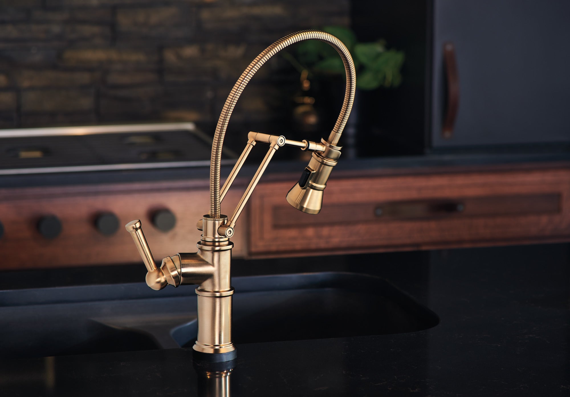 Brizo Artesso® SmartTouch® Articulating Kitchen Faucet With Finished Hose