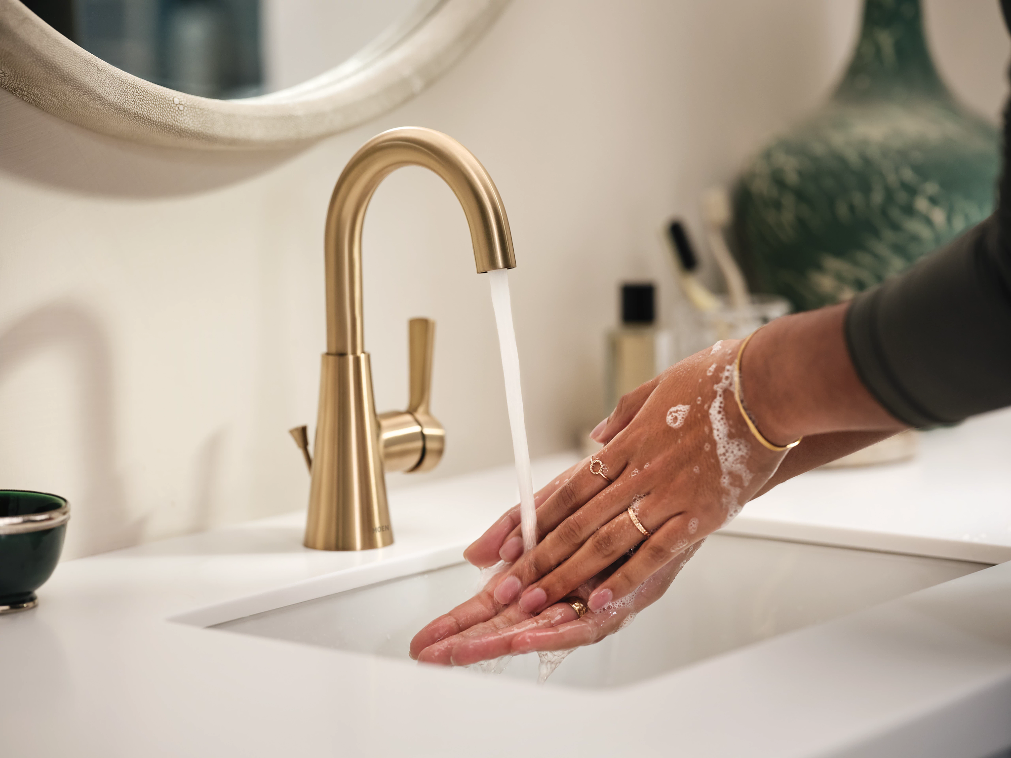Moen 64430 Jase One-handle Single Hole Bathroom Sink Faucet