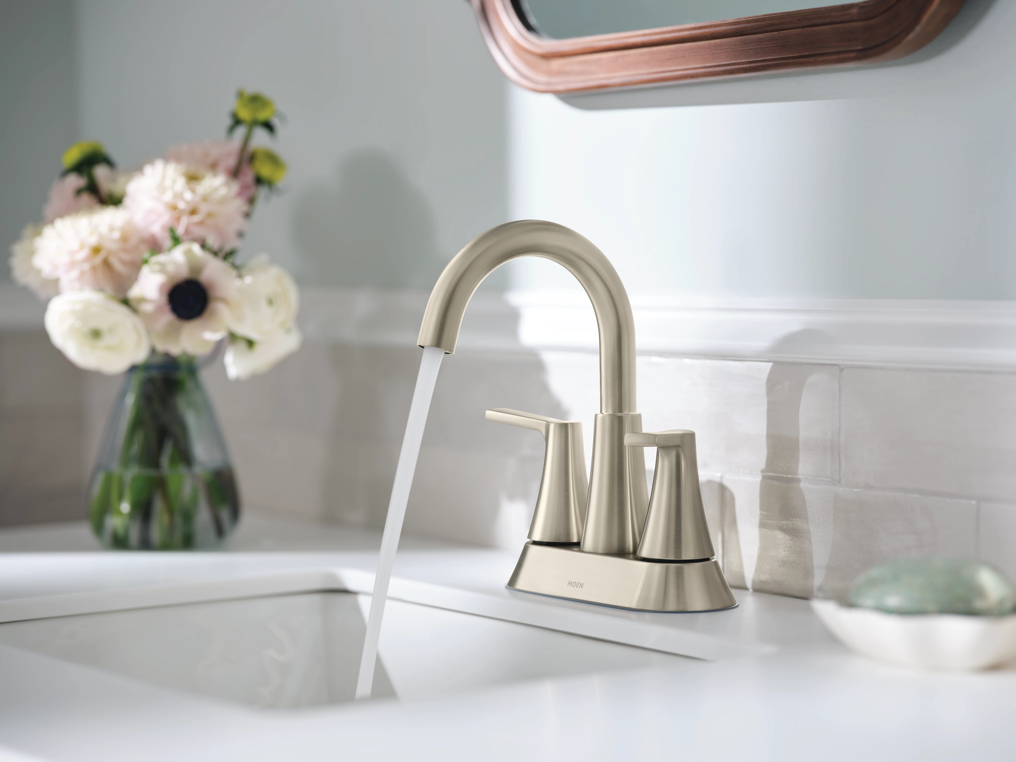Moen 64432 Jase Two-handle Centerset Bathroom Sink Faucet