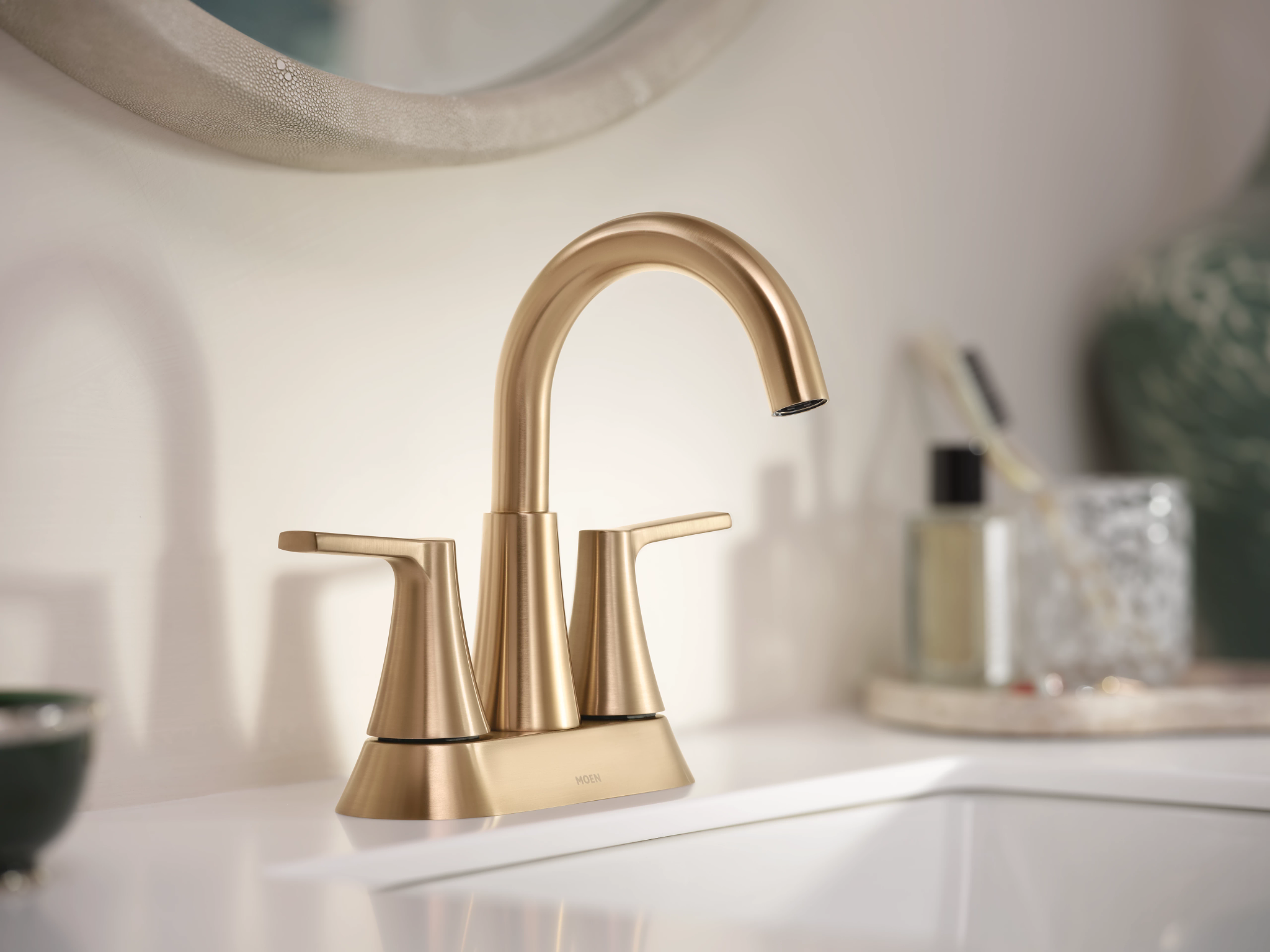 Moen 64432 Jase Two-handle Centerset Bathroom Sink Faucet
